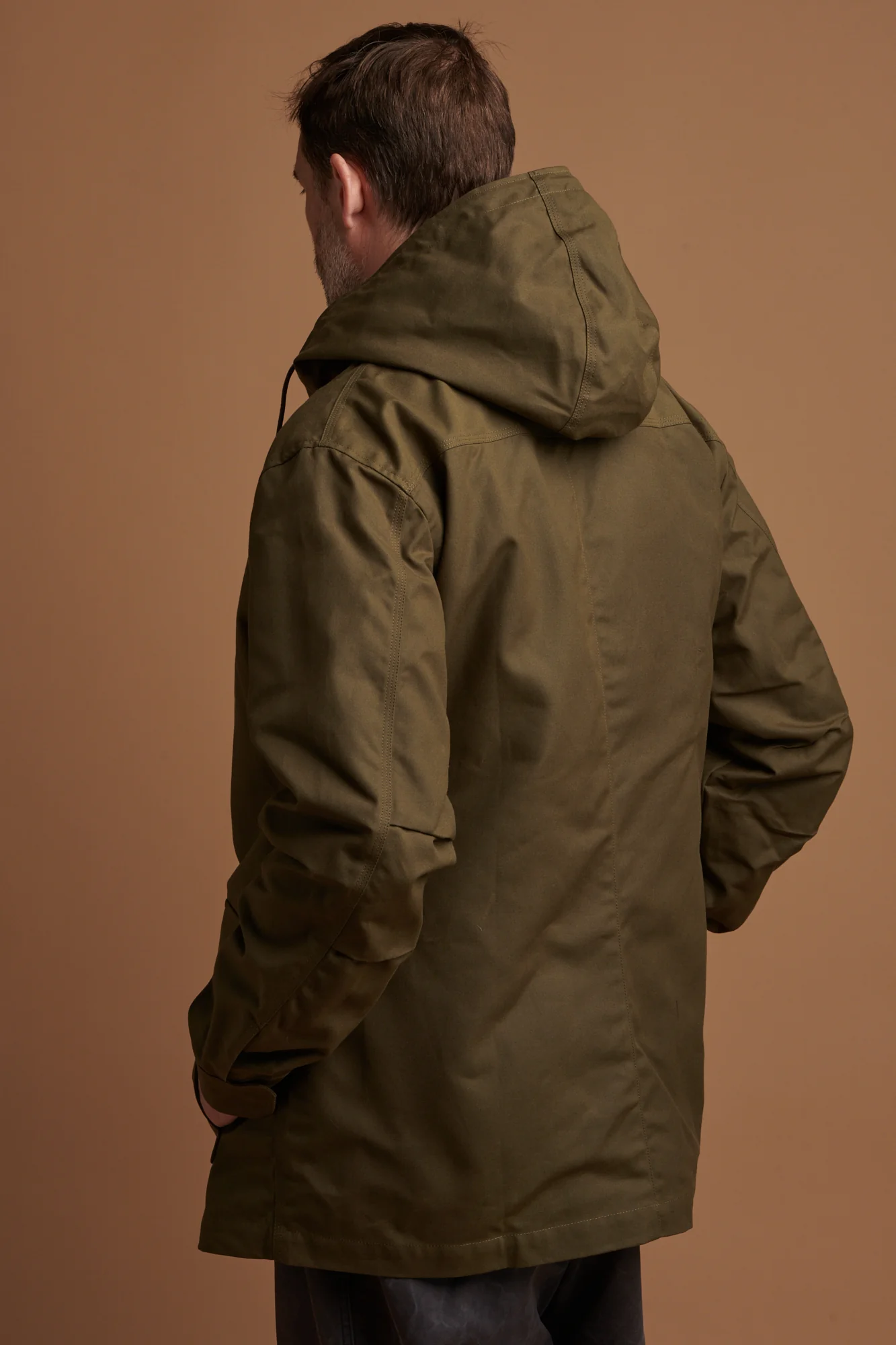 Men's Waxed Mountain Parka - Olive - Image 2