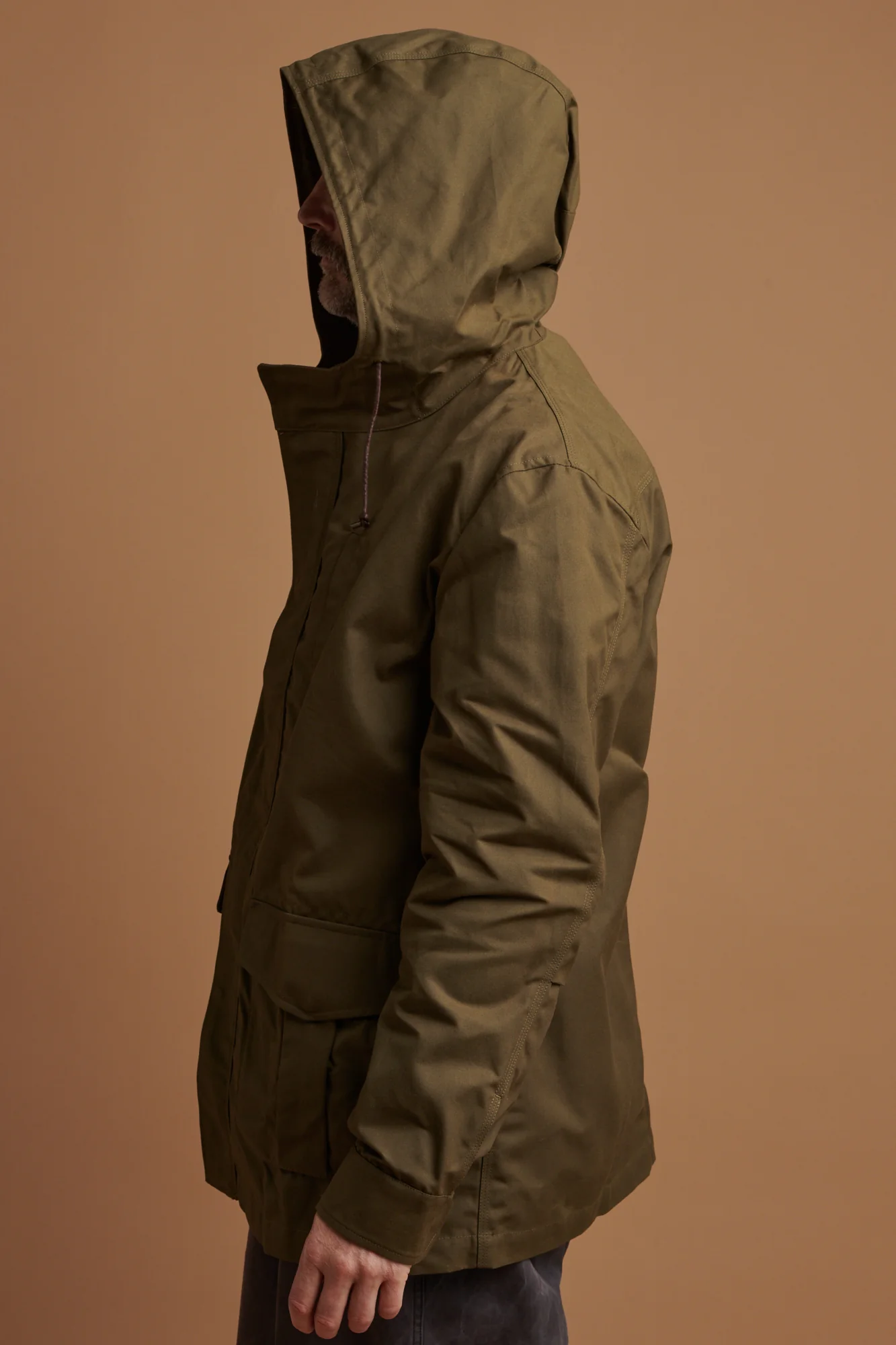 Men's Waxed Mountain Parka - Olive - Image 6