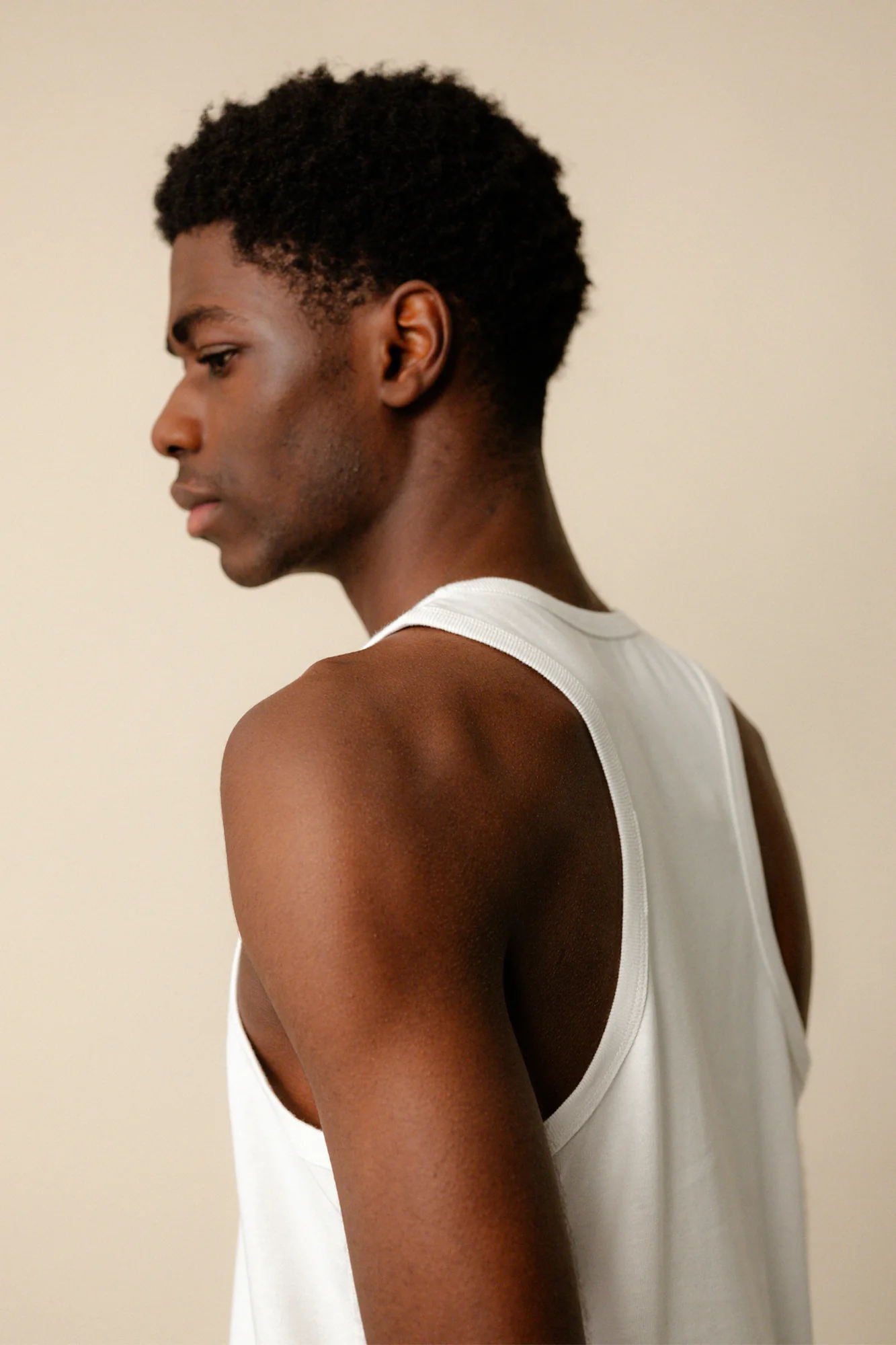 Men's Racer Back Vest Plastic Free - White - Image 3