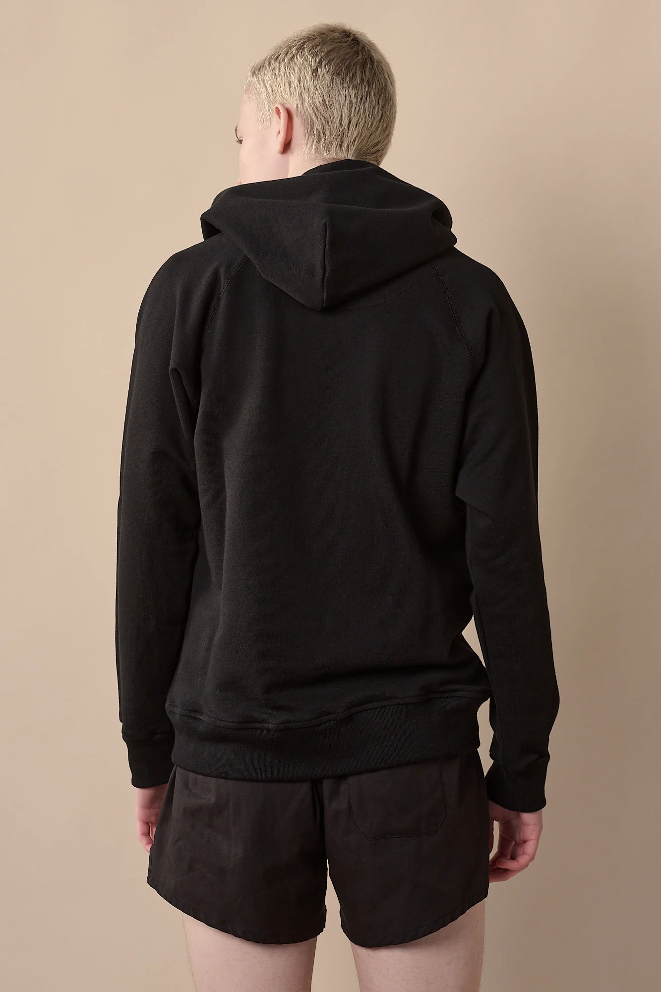 Men's Raglan Hooded Sweatshirt Plastic Free - Black - Image 3