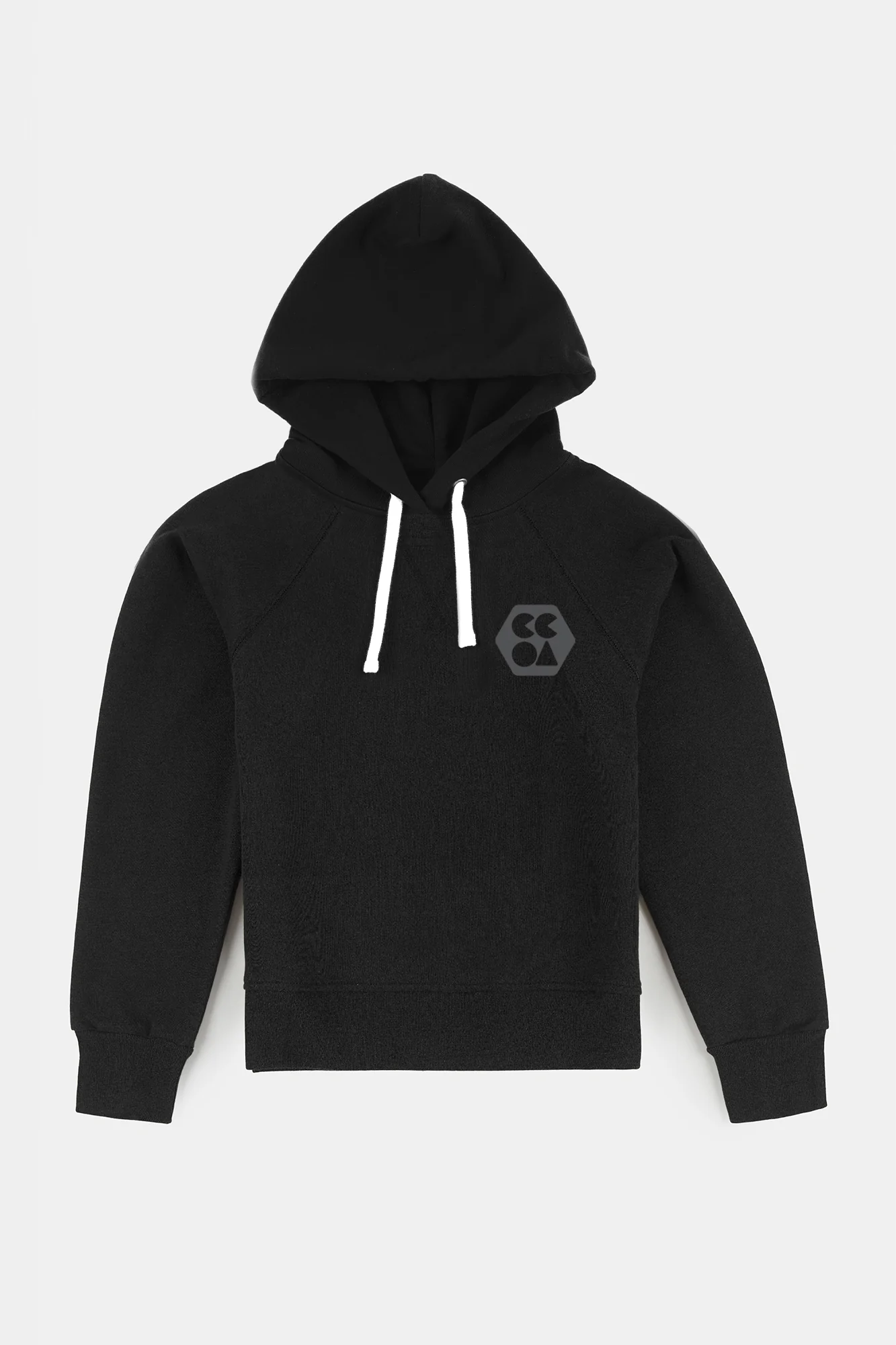 Men's Raglan Hooded Sweatshirt Plastic Free - Black - Image 6