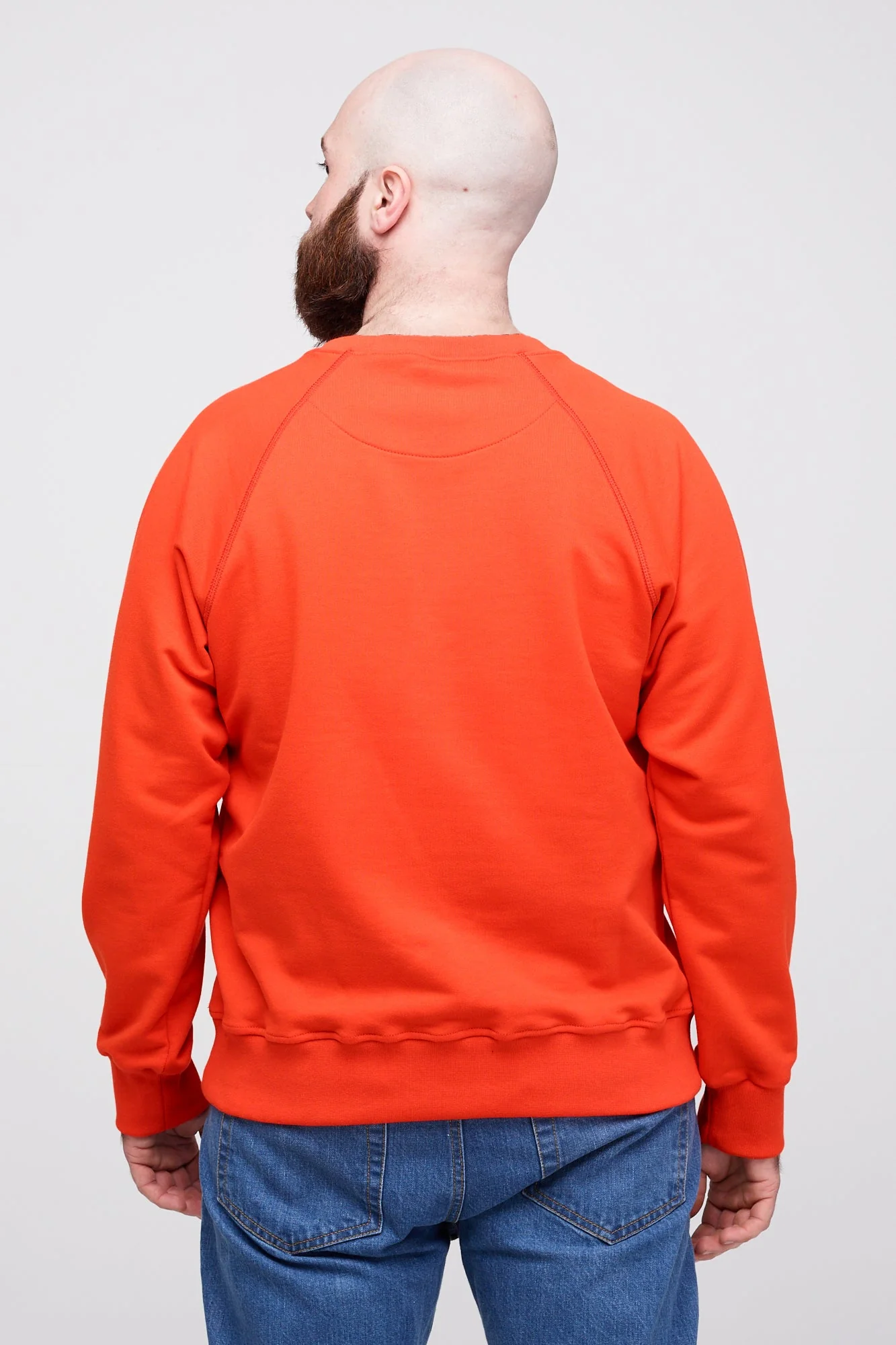 Men's Raglan Sweatshirt - Flame Red - Image 3