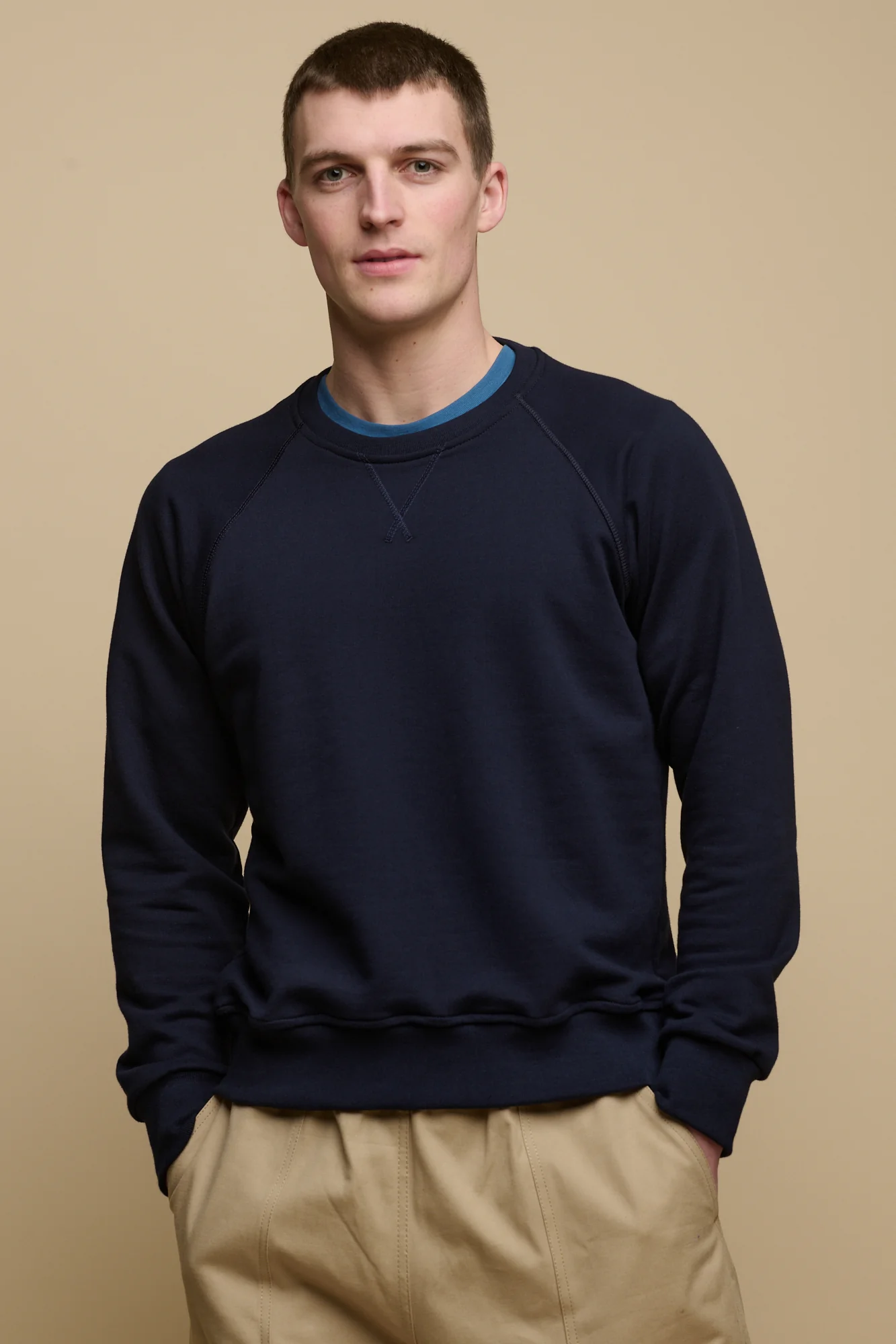 Men's Raglan Sweatshirt - Navy