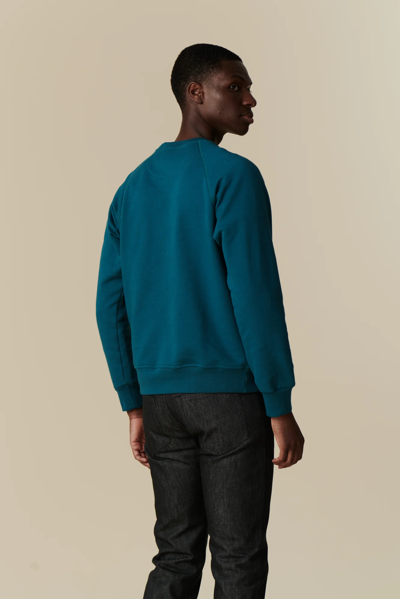 Men's Raglan Sweatshirt - Teal - Image 3
