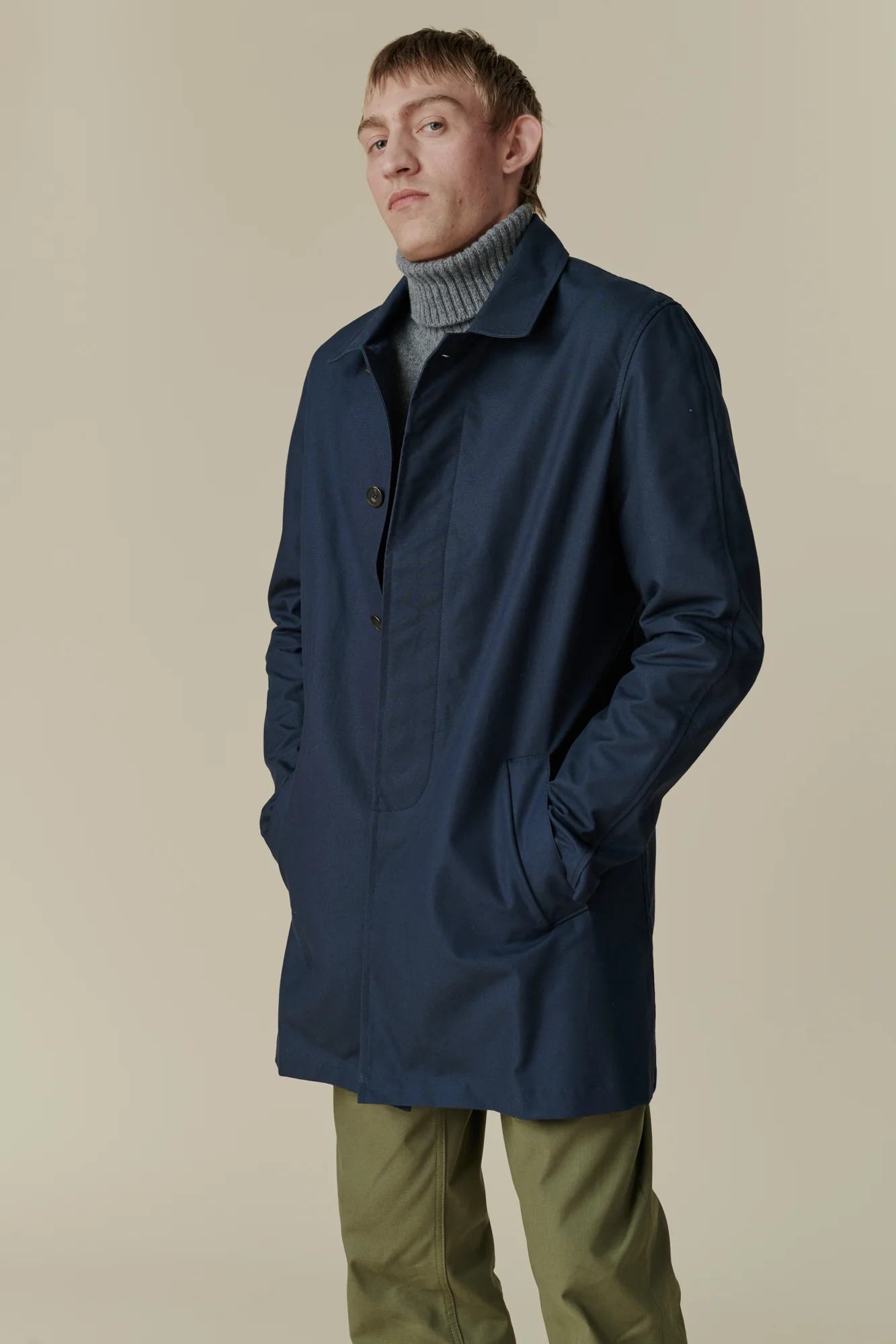 Men's Raincoat - Navy - Image 3