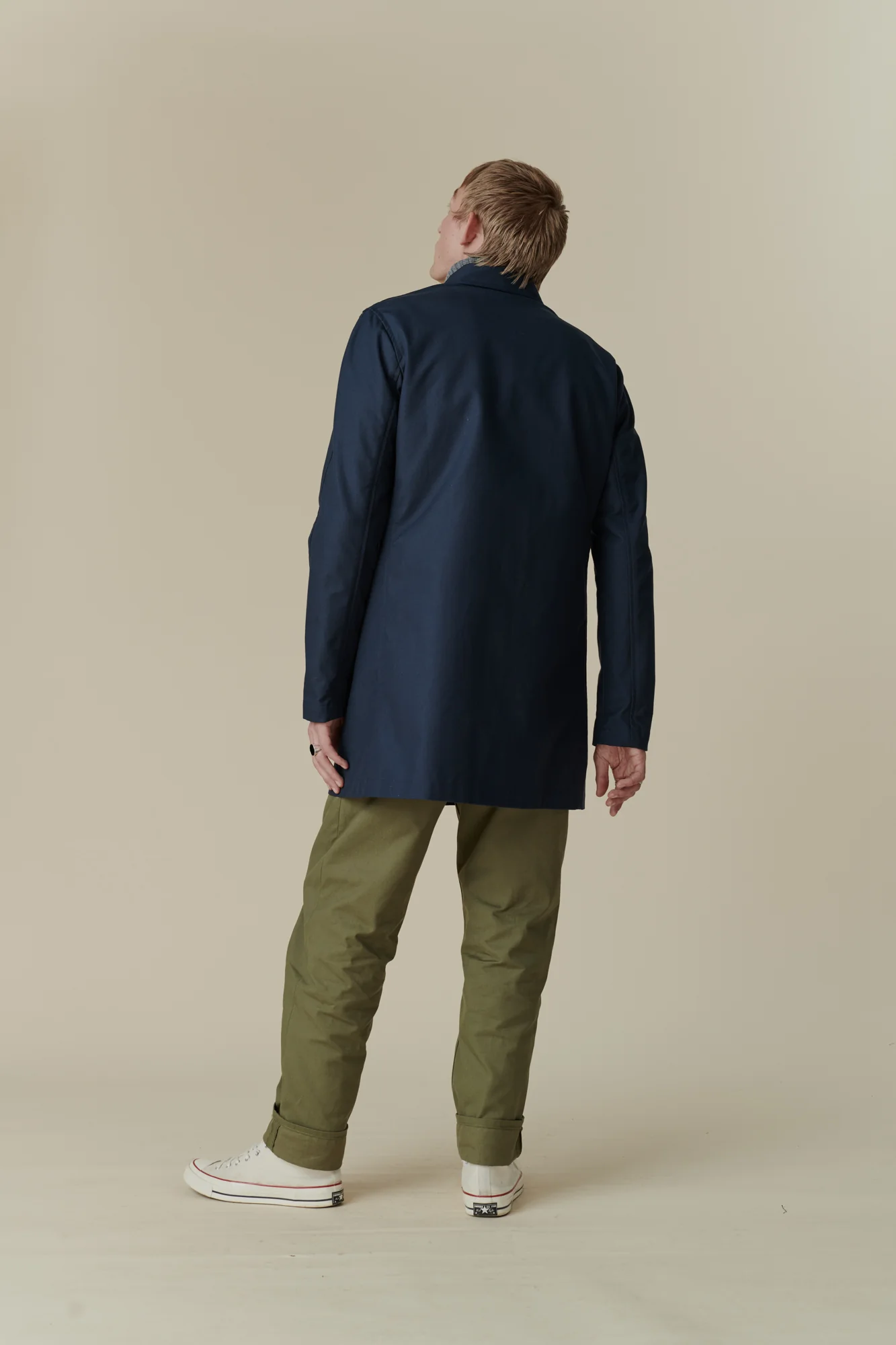 Men's Raincoat - Navy - Image 4
