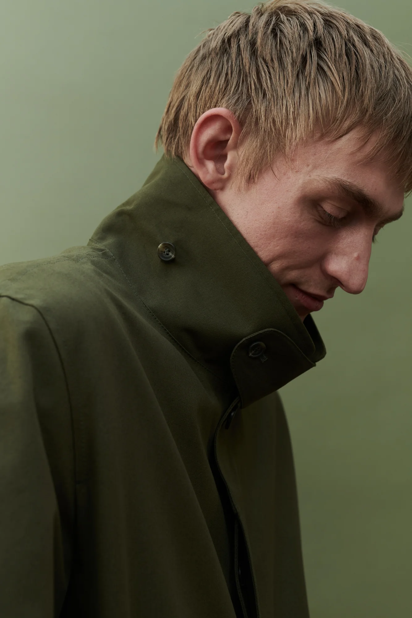 Men's Raincoat - Olive - Image 2