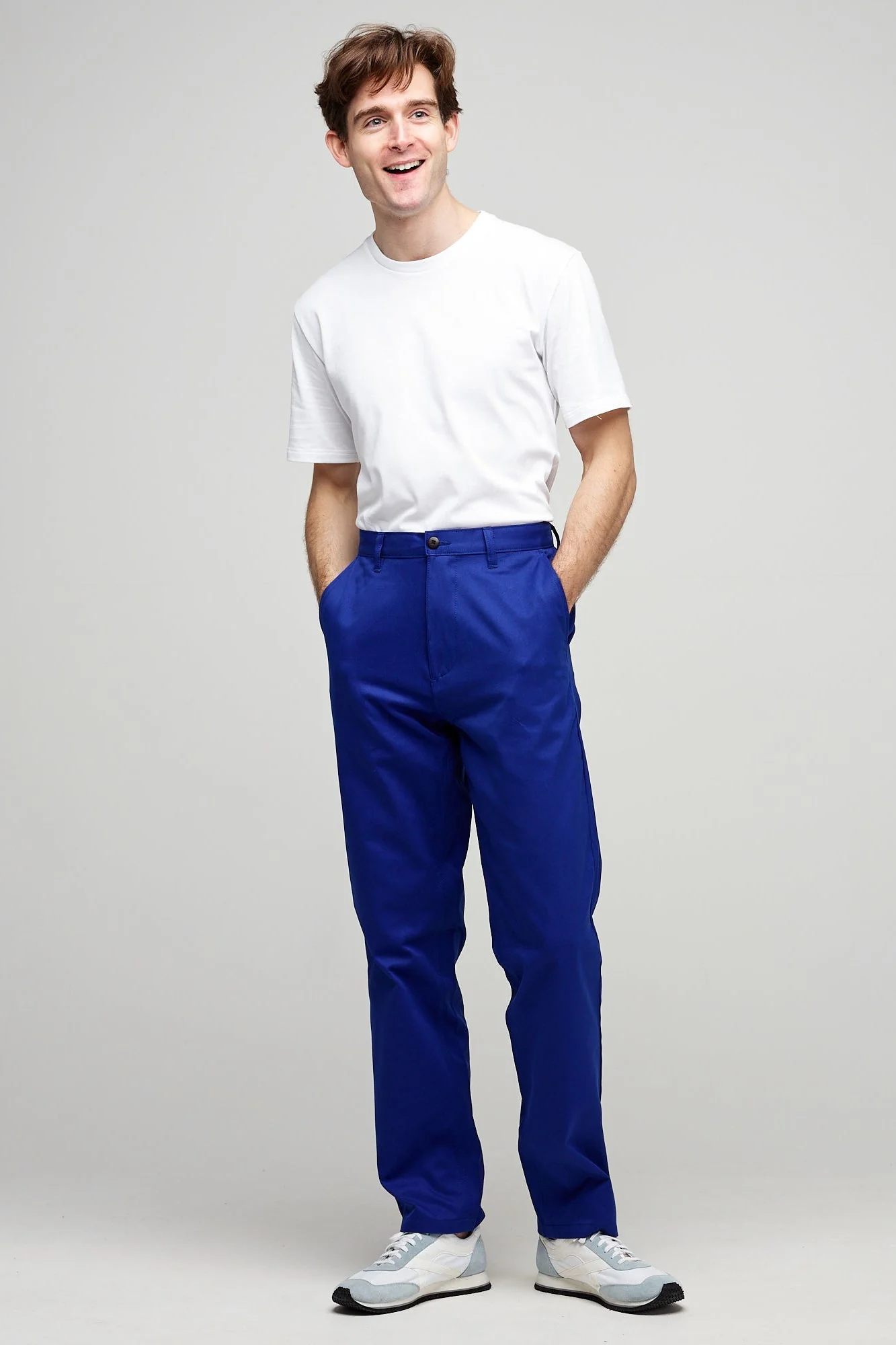 Men's Relaxed Chinos - Royal Blue - Image 3