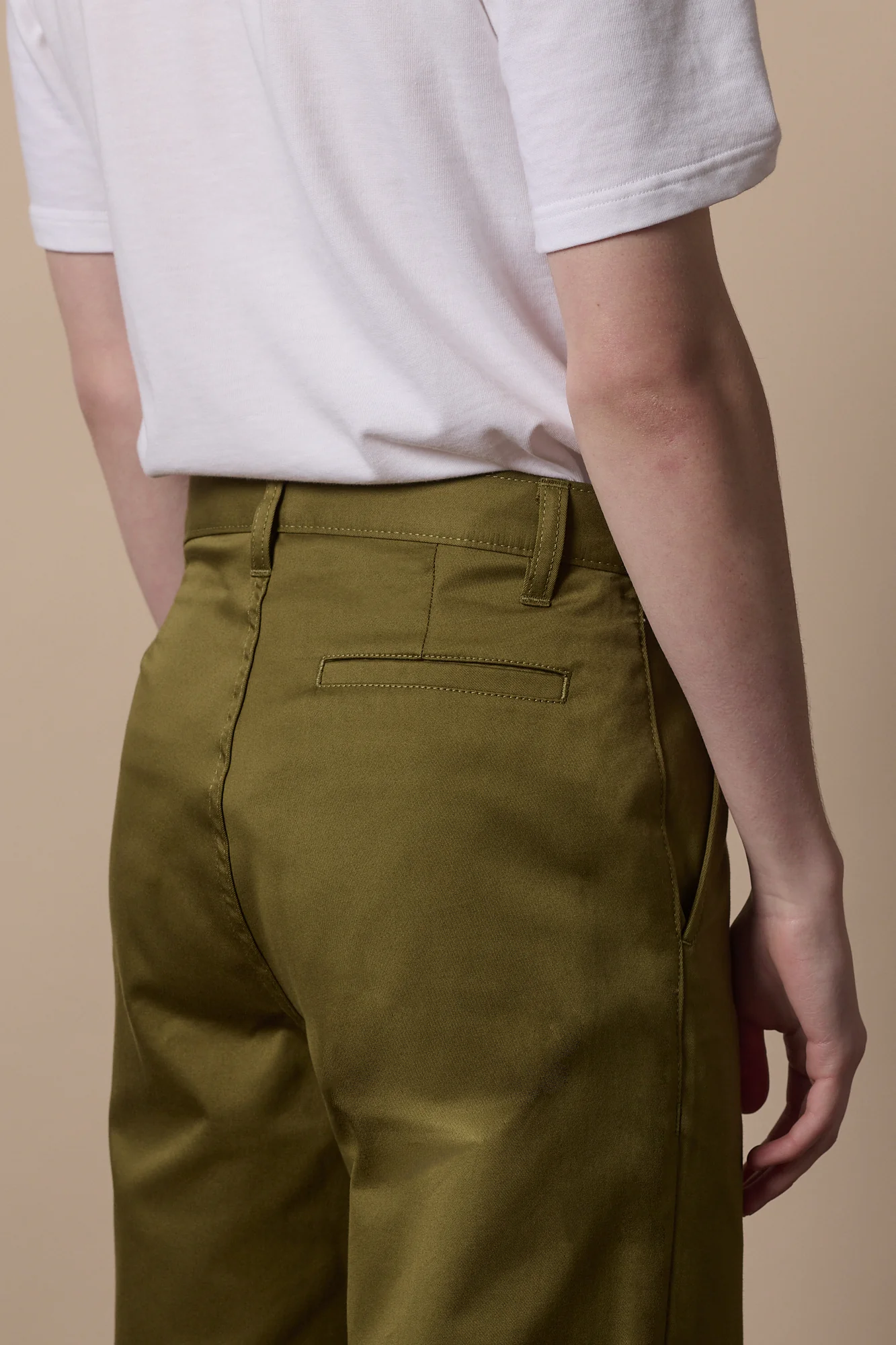 Men's Relaxed Chinos - Moss - Image 2