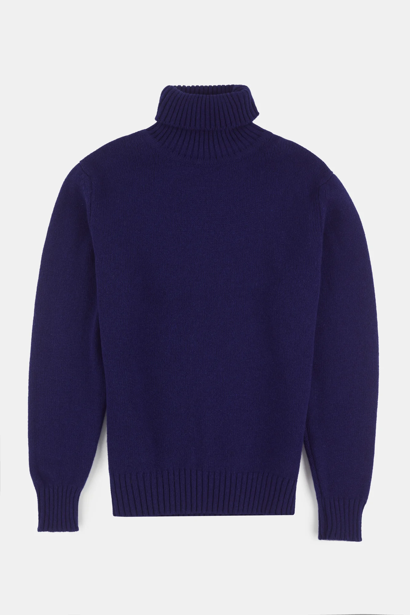 Men's Lambswool Roll Neck Jumper - Dark Cobalt - Image 5