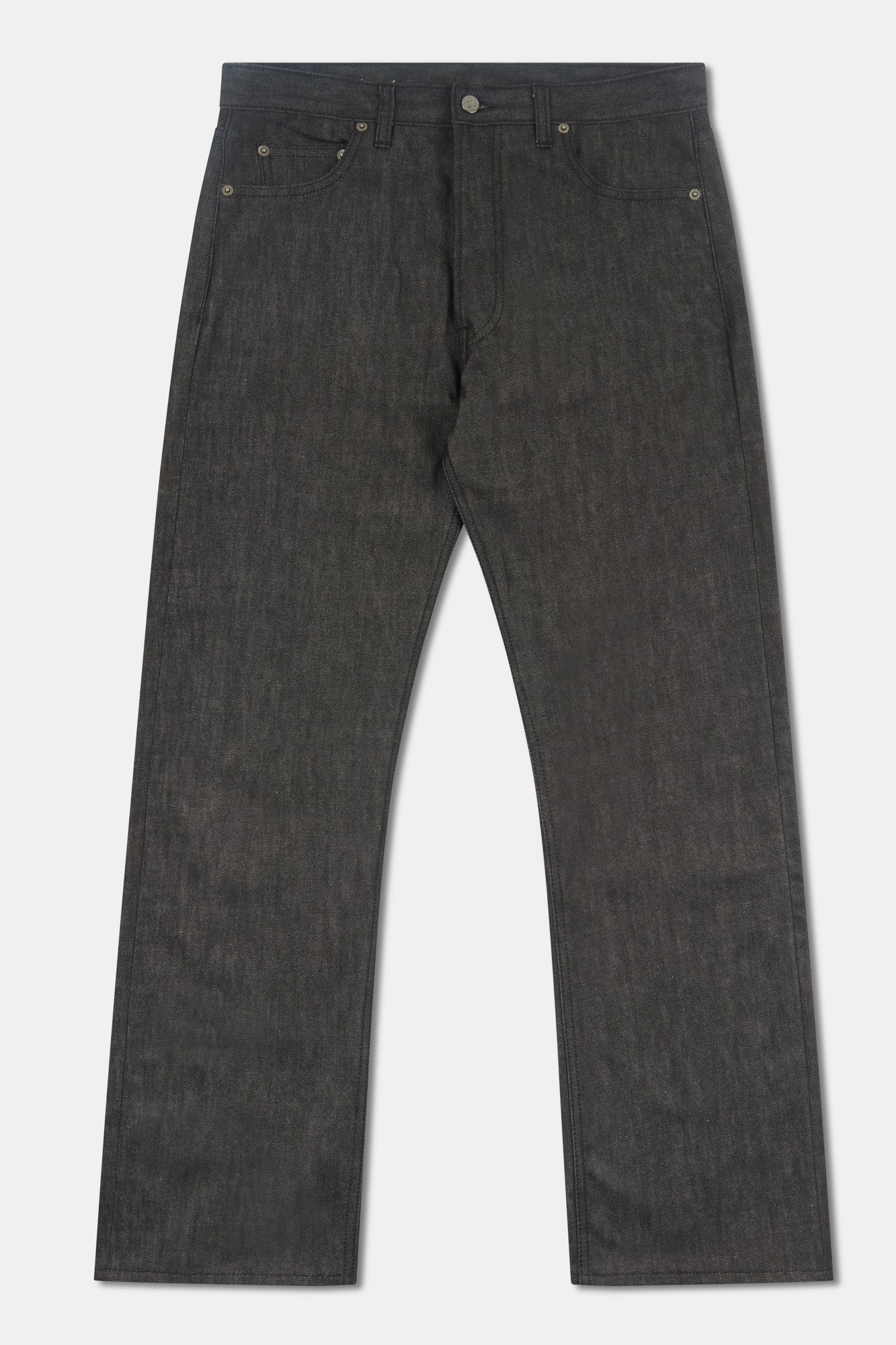 Men's Selvedge Loose Fit Button Fly Arran Jean-Blk - Image 5
