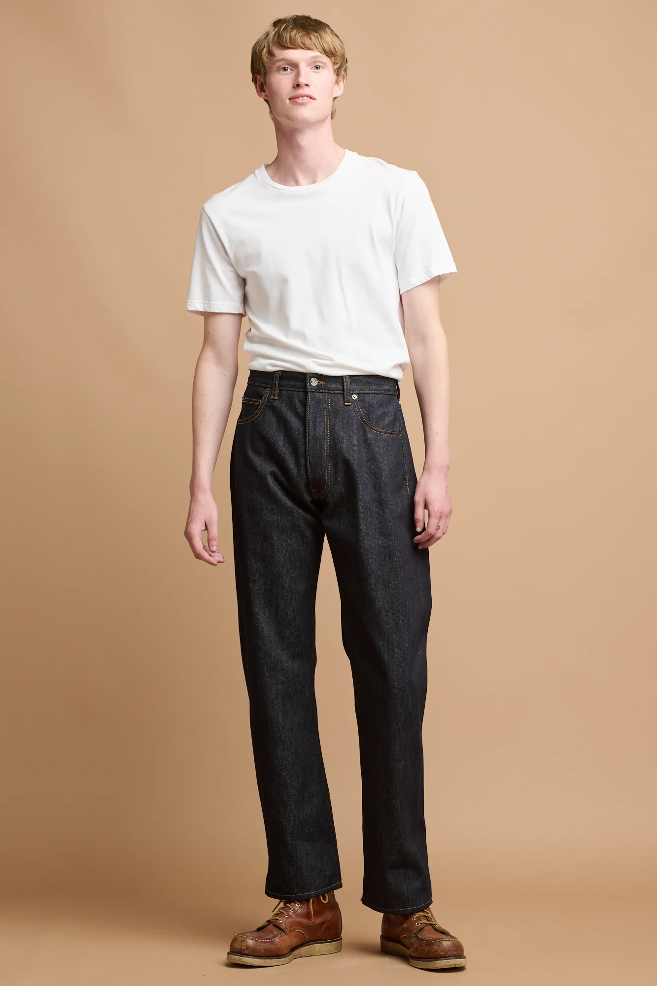 Men's Selvedge Loose Fit Button Fly Arran Jean-Ind - Image 4