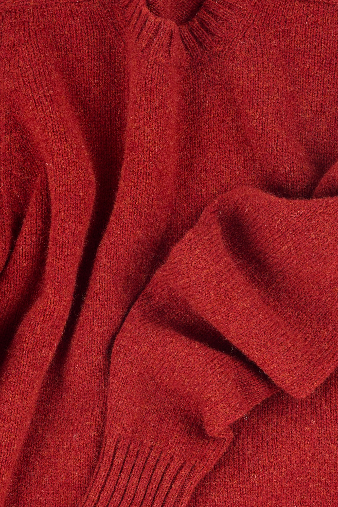 Men's Shetland Jumper - Dark Red - Image 4