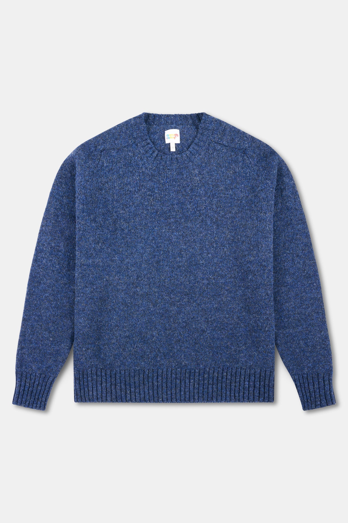 Men's Shetland Jumper - Denim Dark - Image 6