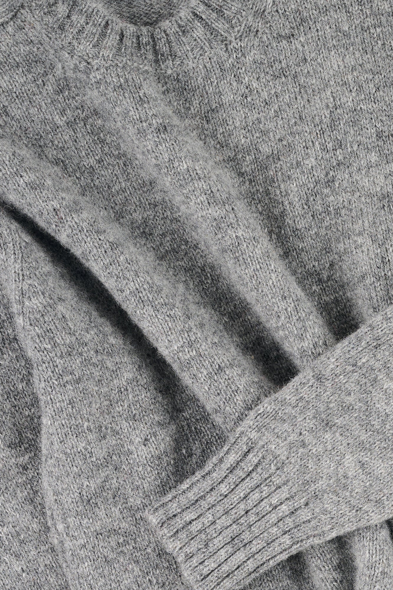 Men's Shetland Jumper - Grey - Image 3