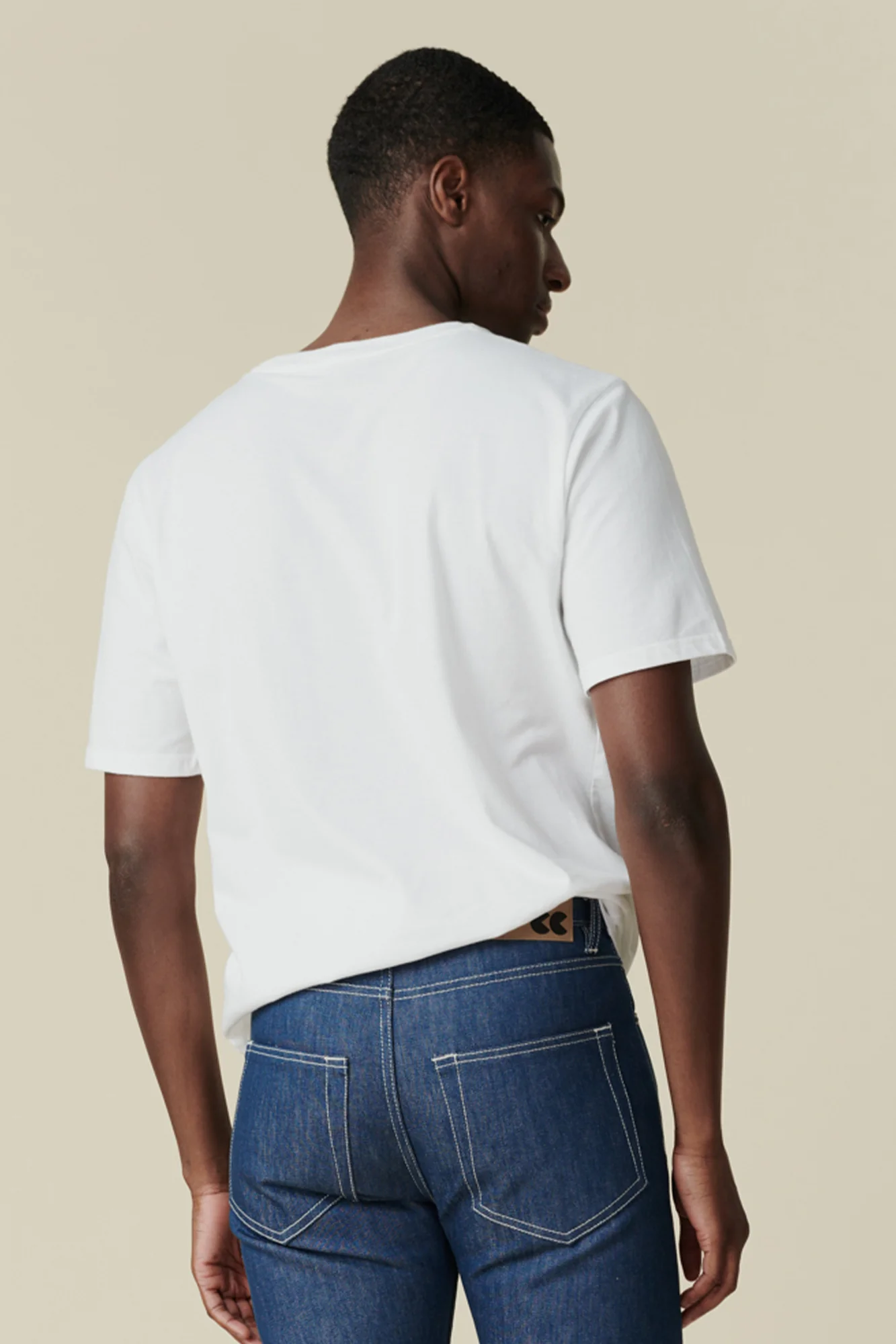 Men's Short Sleeve Logo T Shirt - White/Black - Image 2