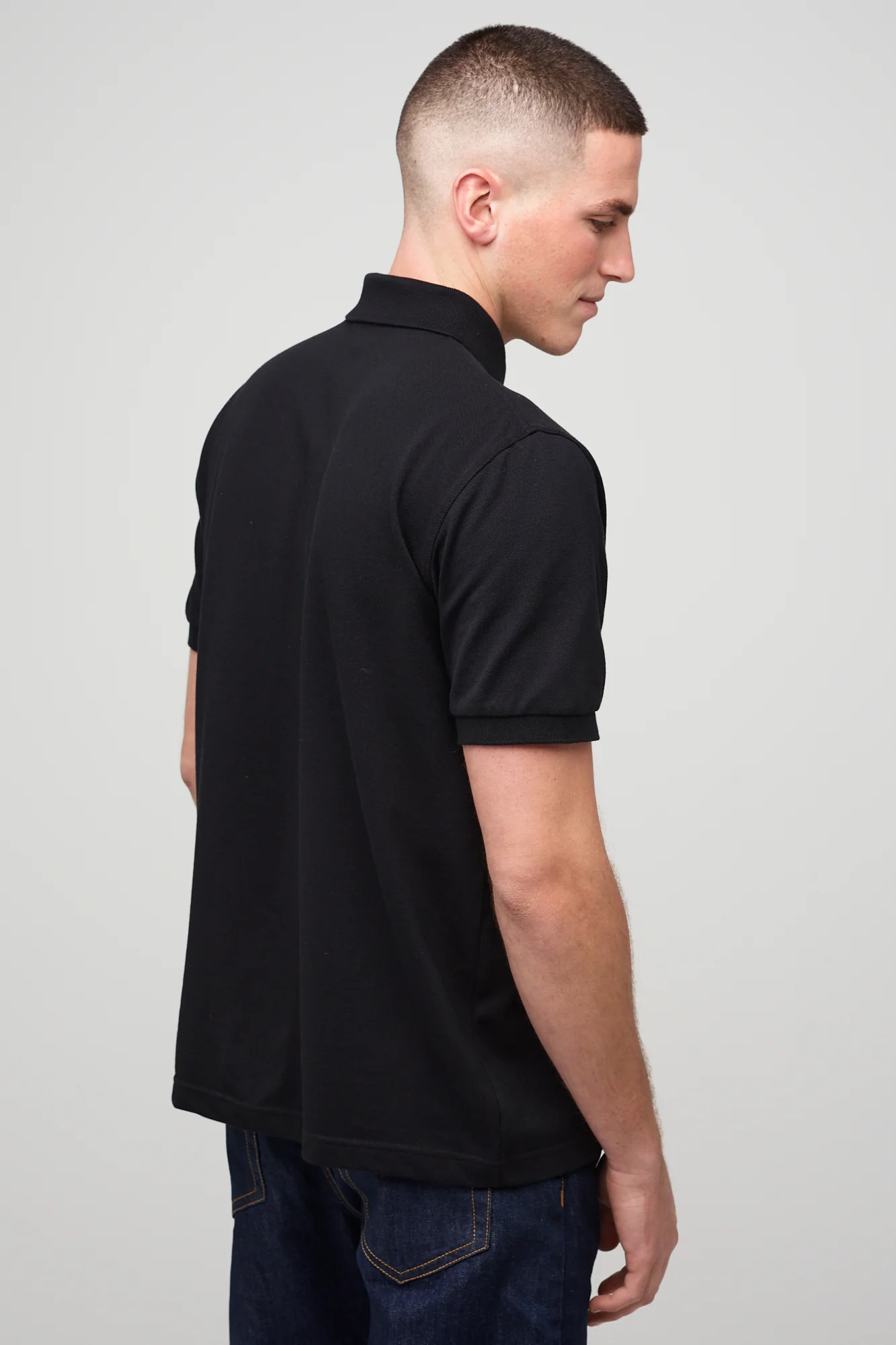 Men's Short Sleeve Polo Shirt - Black - Image 3