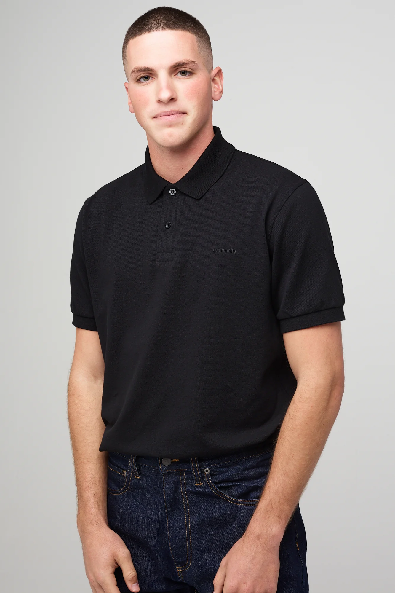 Men's Short Sleeve Polo Shirt - Black - Image 6