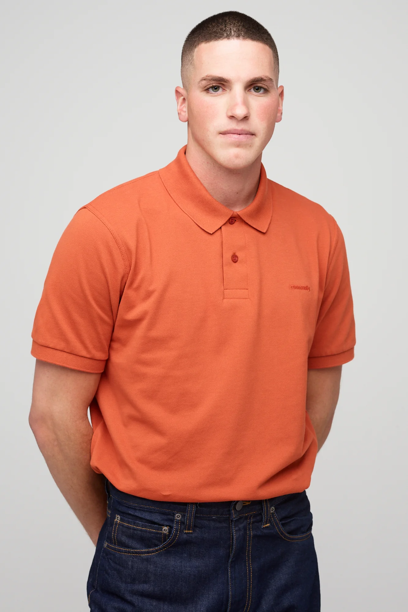 Men's Short Sleeve Polo Shirt - Cinnamon - Image 3