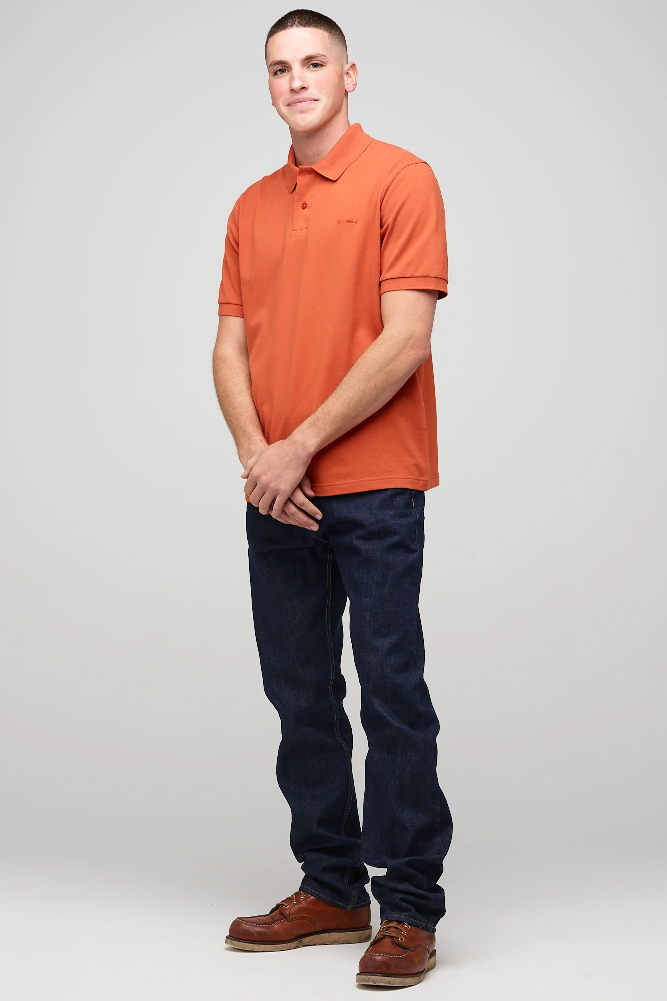 Men's Short Sleeve Polo Shirt - Cinnamon - Image 5