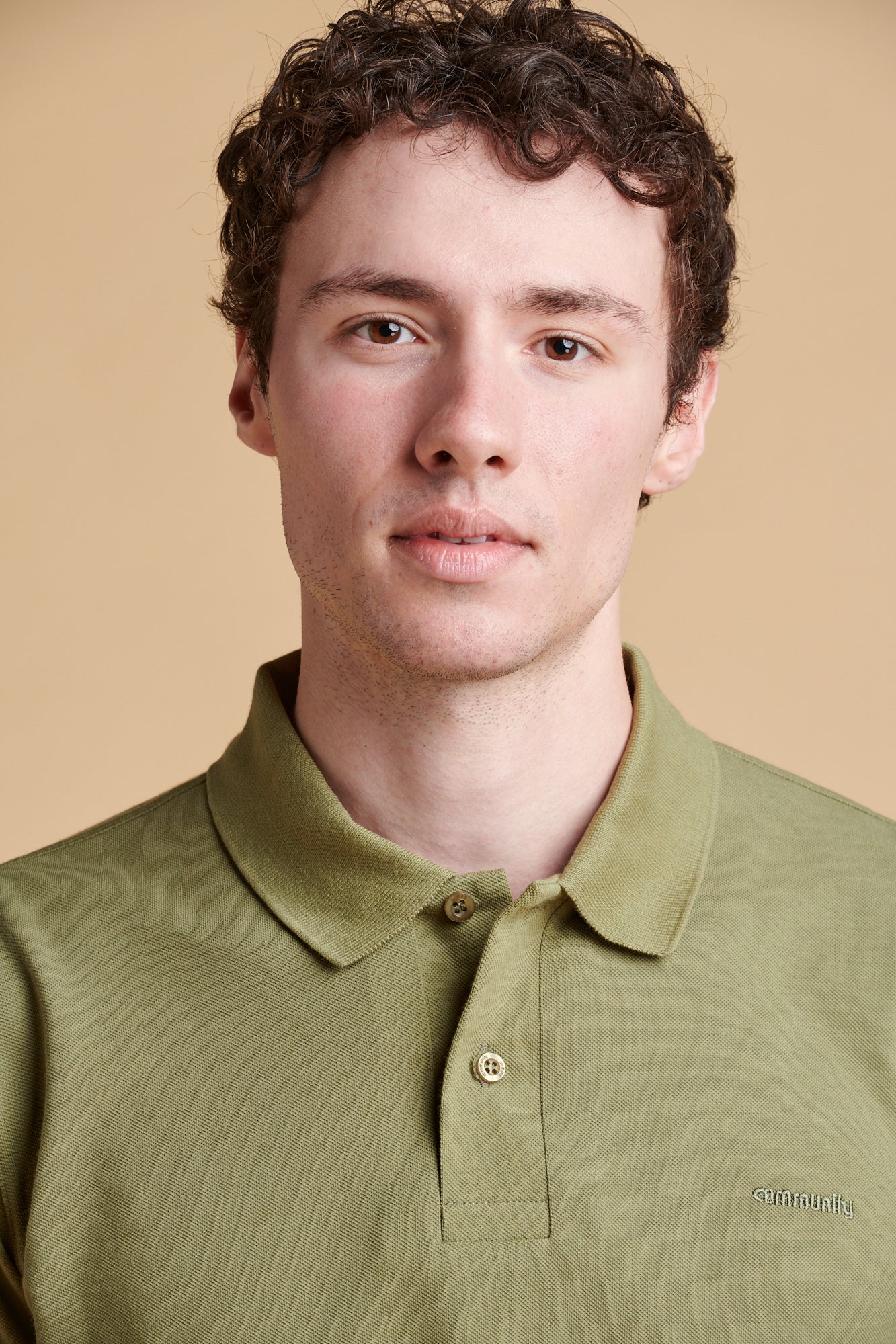 Men's Short Sleeve Polo Shirt - Light Olive - Image 4