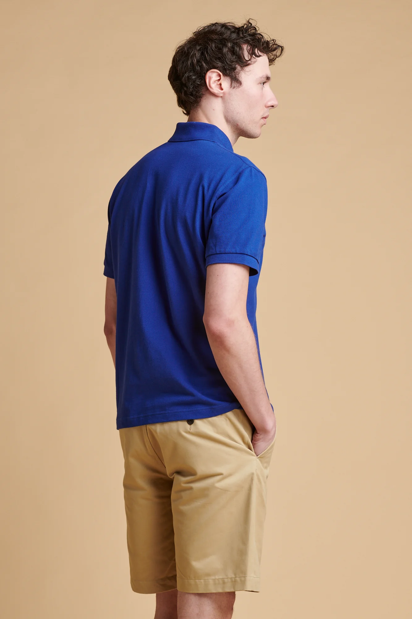 Men's Short Sleeve Polo Shirt - Royal Blue - Image 3