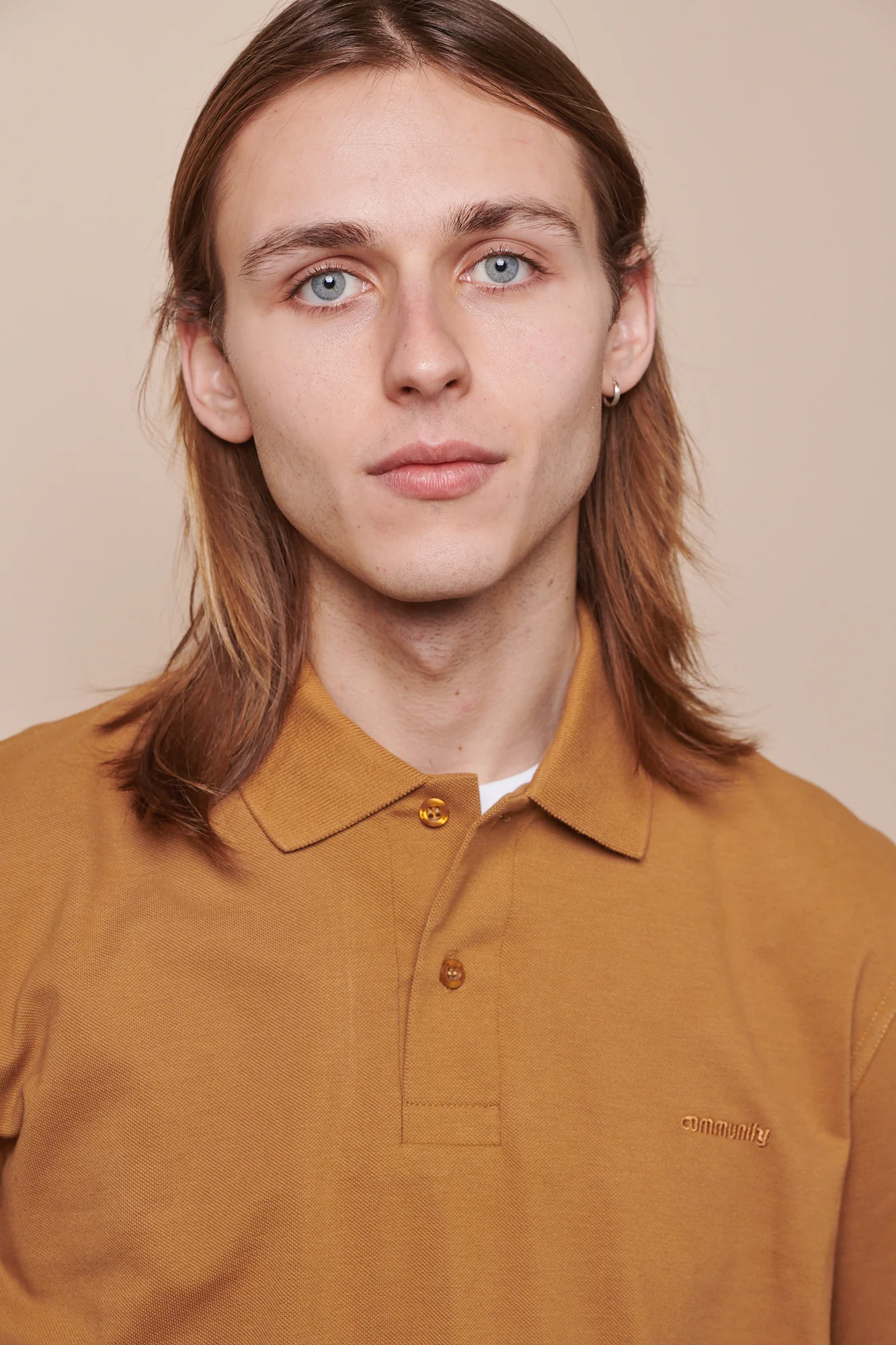 Men's Short Sleeve Polo Shirt - Tan - Image 3