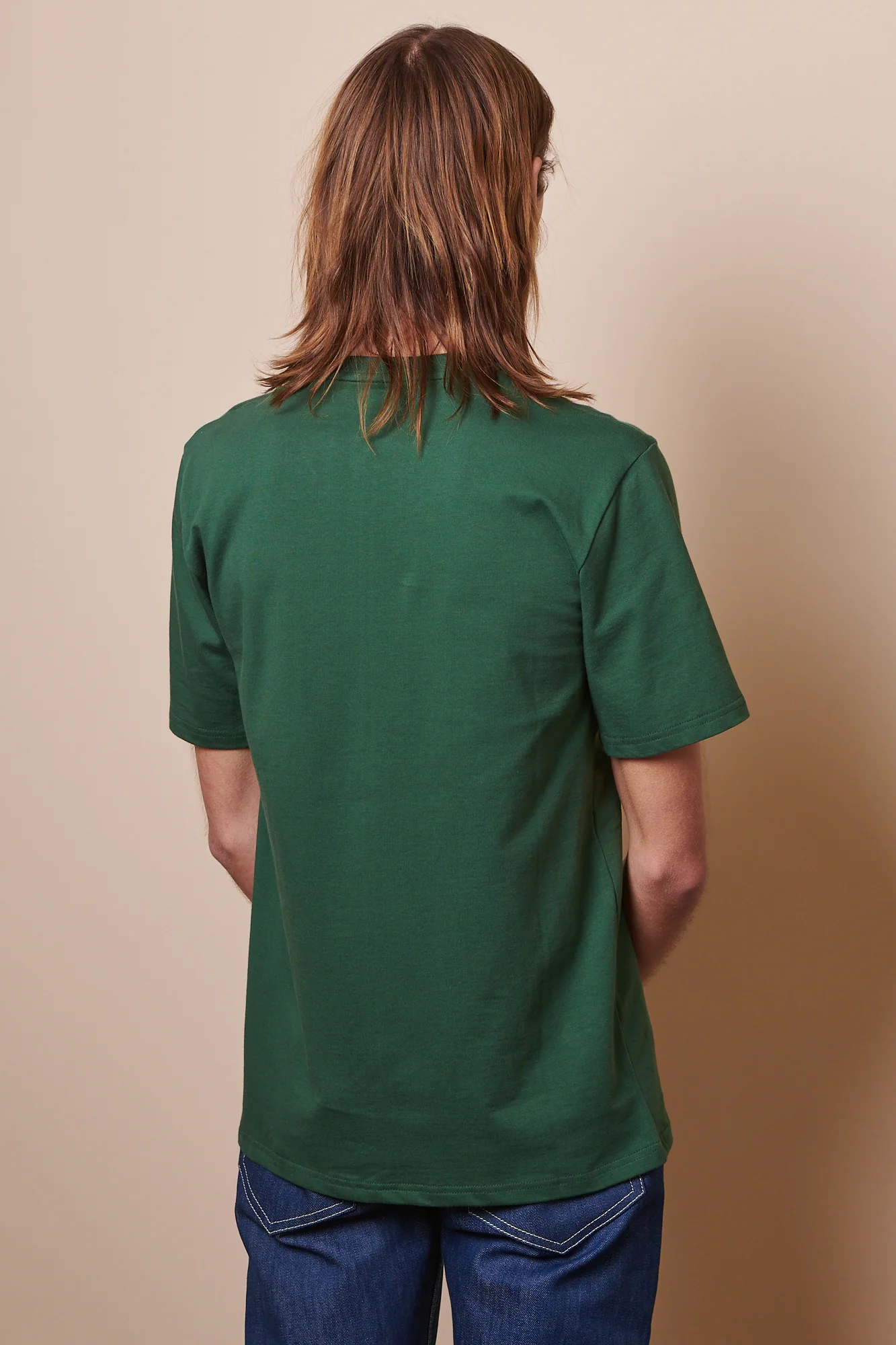 Men's Short Sleeve T Shirt Bottle Green - Image 2