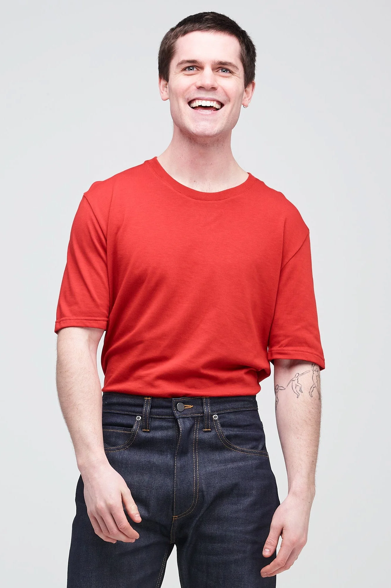 Men's Short Sleeve T Shirt - Crimson