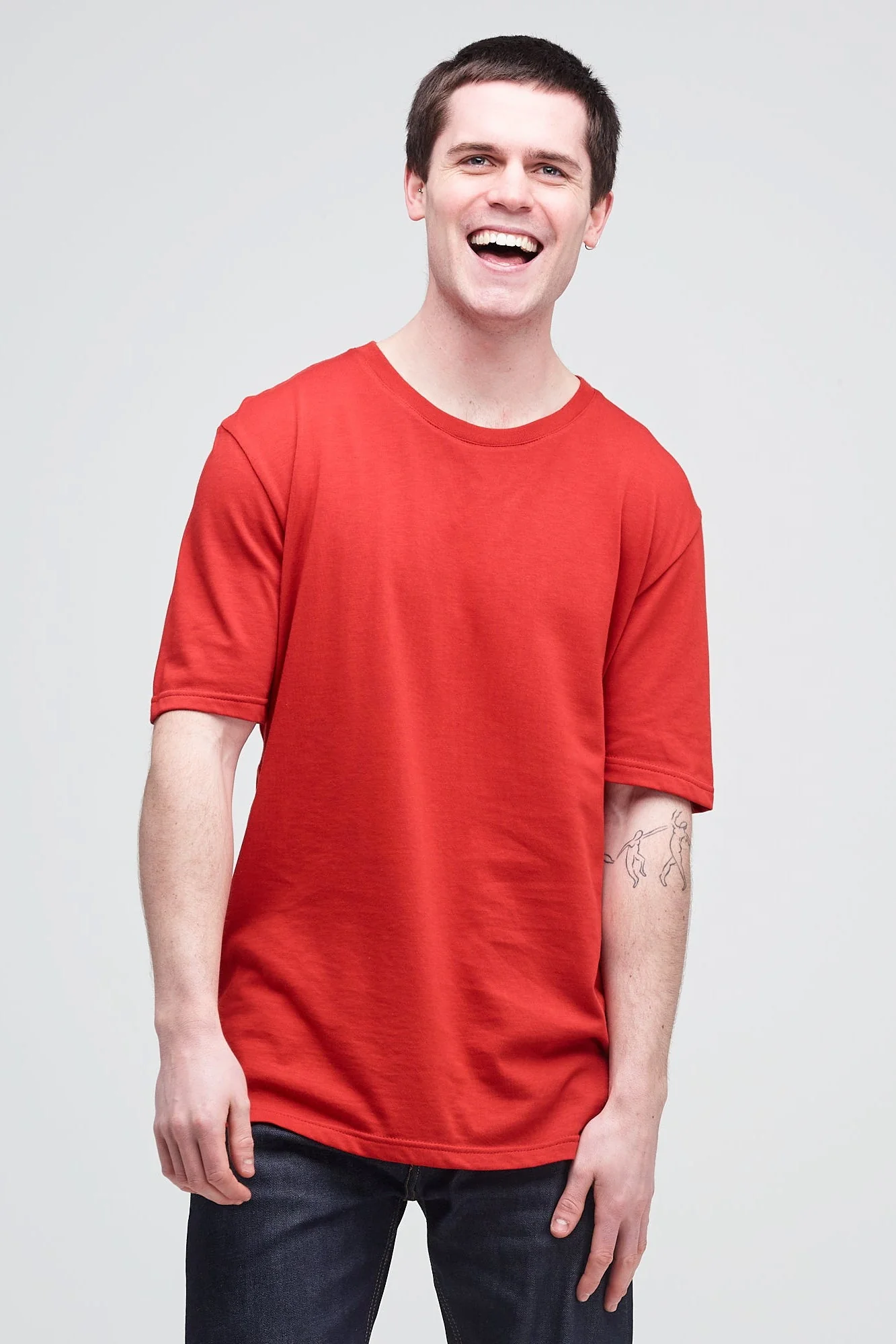 Men's Short Sleeve T Shirt - Crimson - Image 2