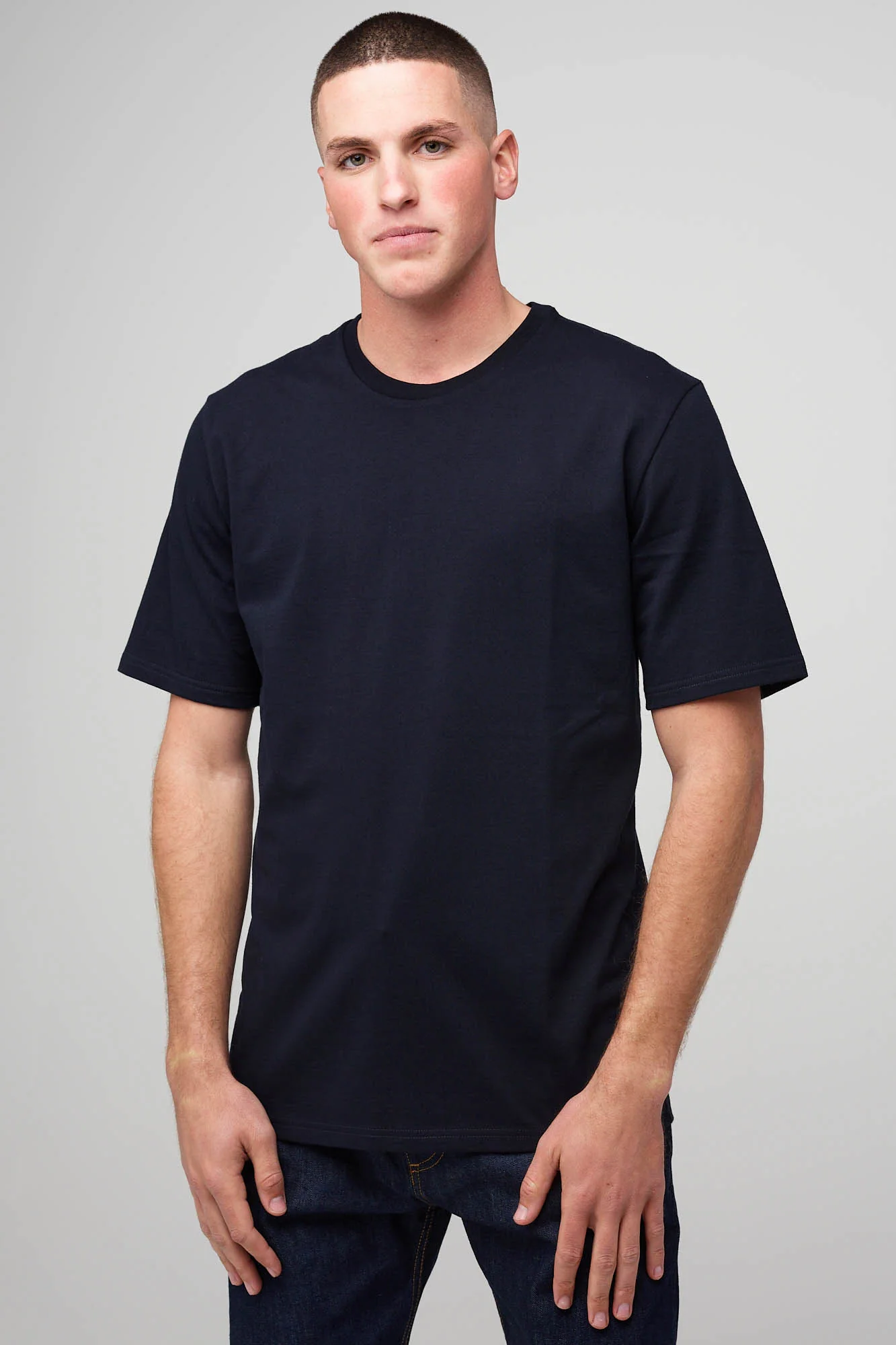 Men's Short Sleeve T Shirt Navy - Image 2