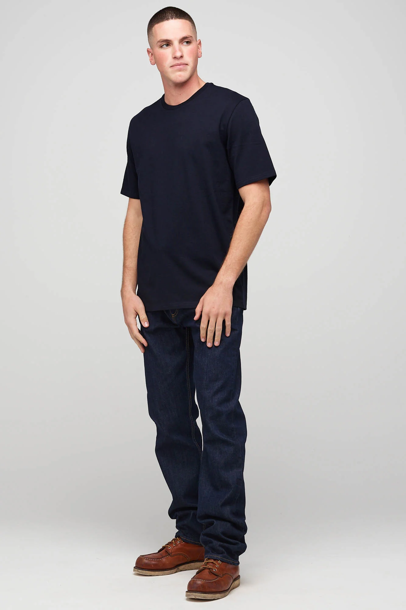 Men's Short Sleeve T Shirt Navy - Image 3