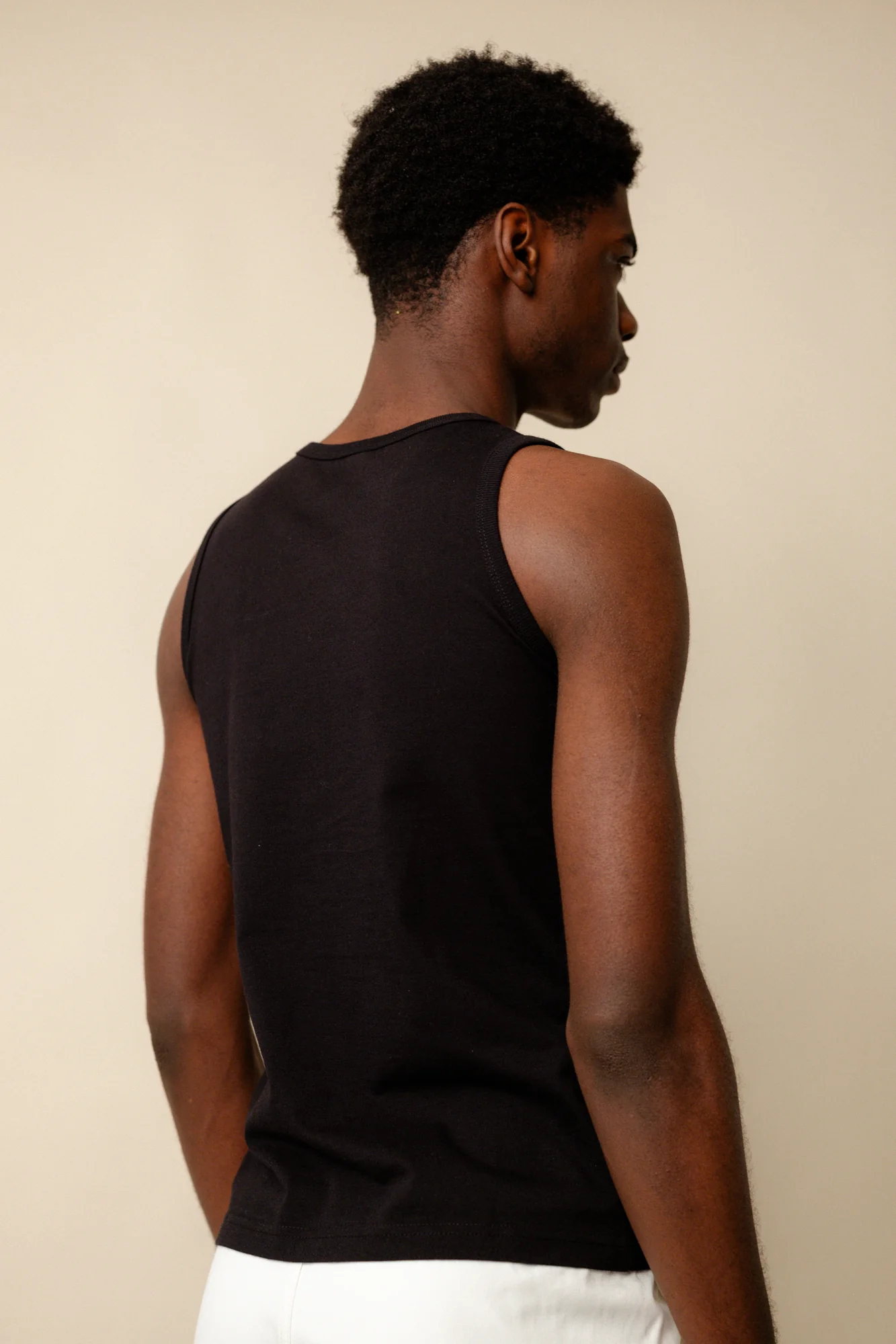 Men's Sleeveless T Shirt Plastic Free - Black - Image 2