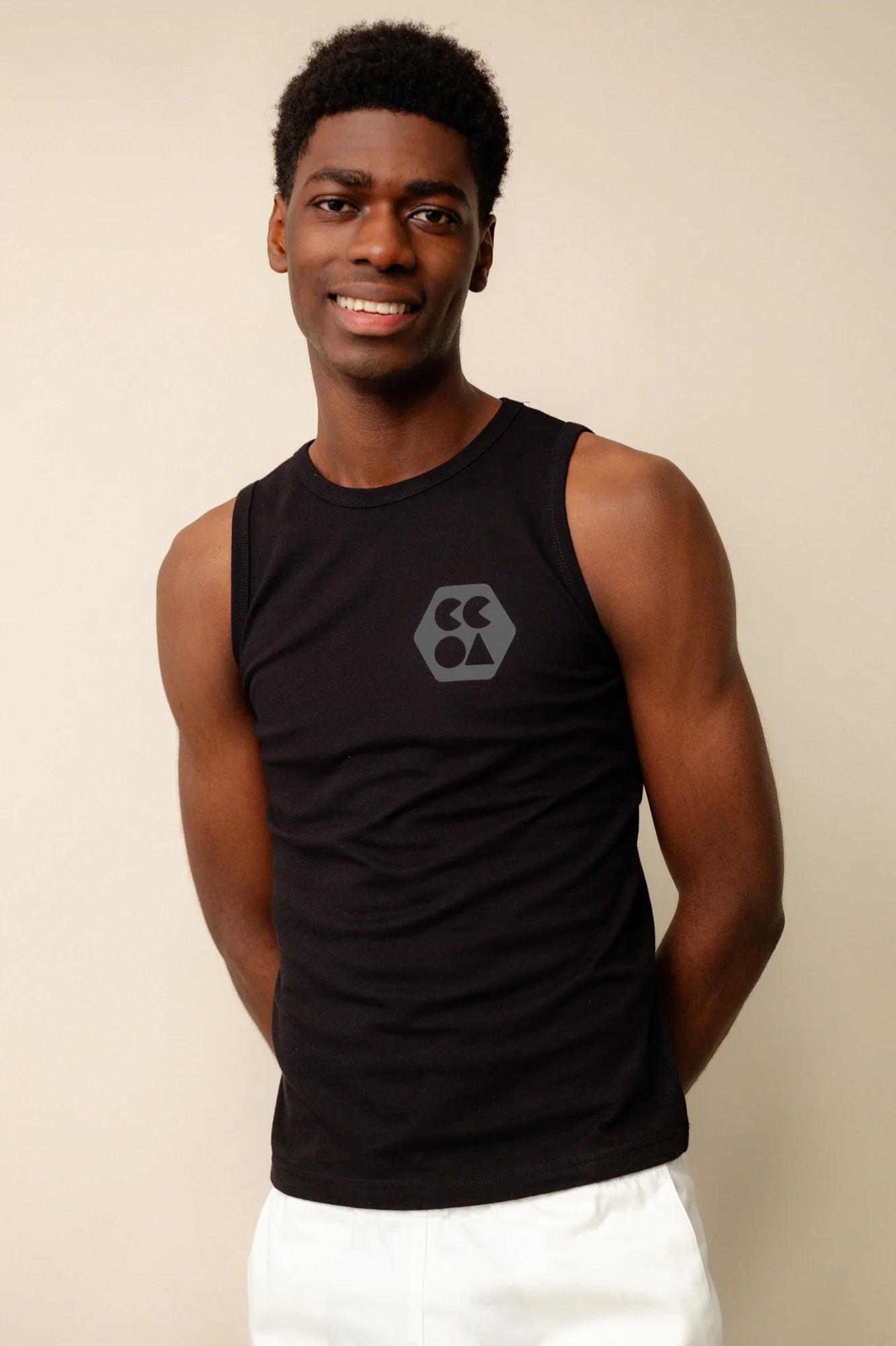 Men's Sleeveless T Shirt Plastic Free - Black - Image 3