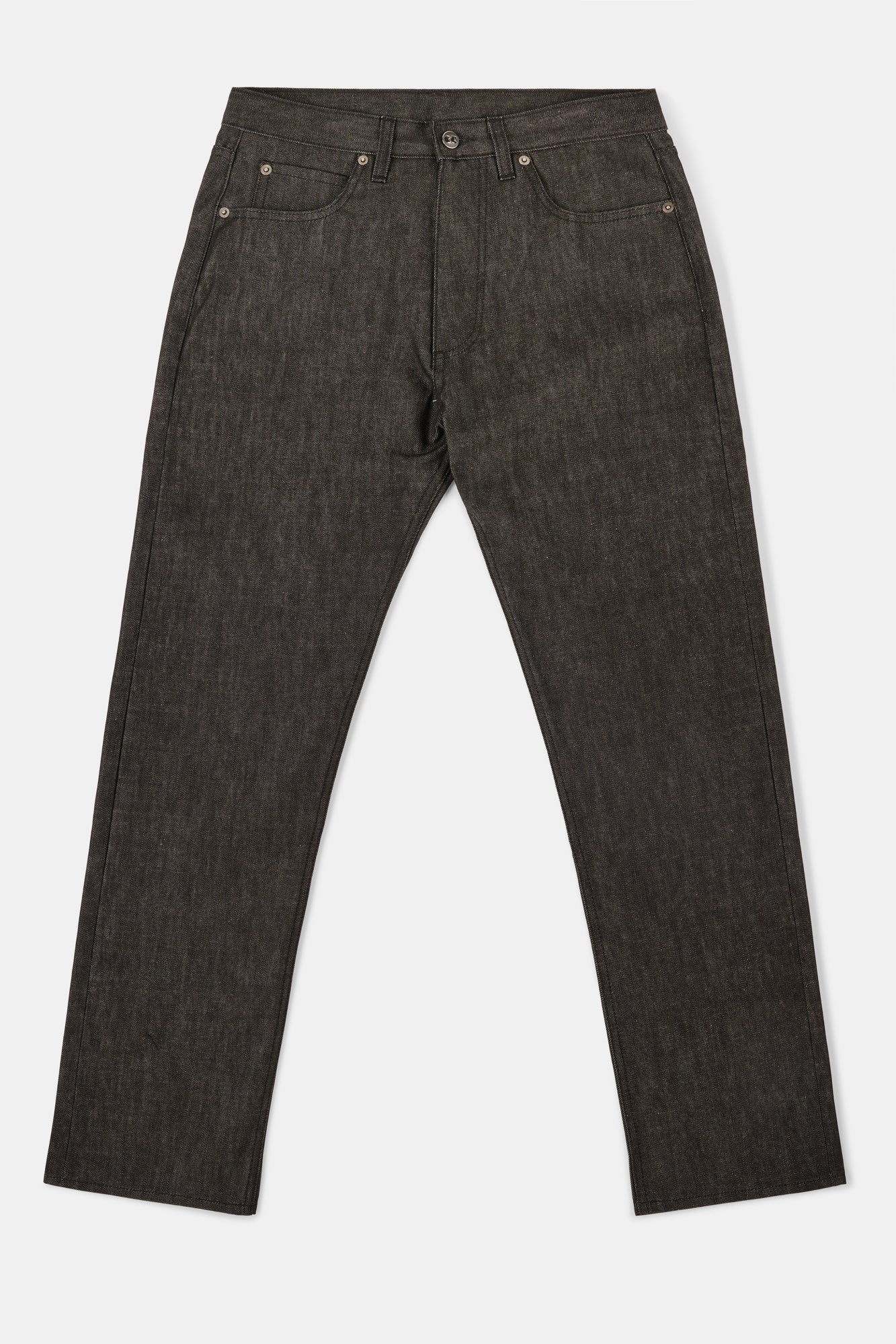 Barry Slim Selvedge Denim 5 Pocket Jeans - Black - Image 4