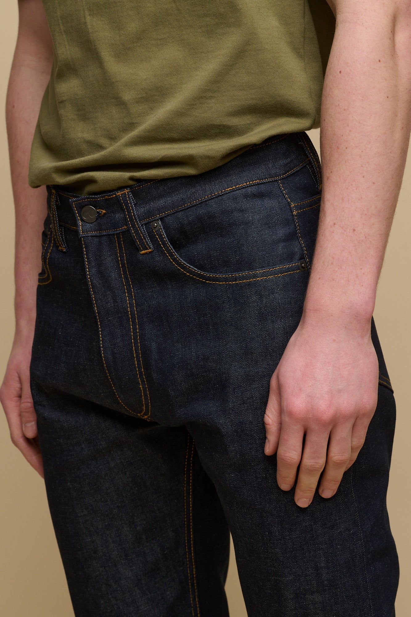 Barry Slim Selvedge Denim 5 Pocket Jean Raw Denim - Image 6