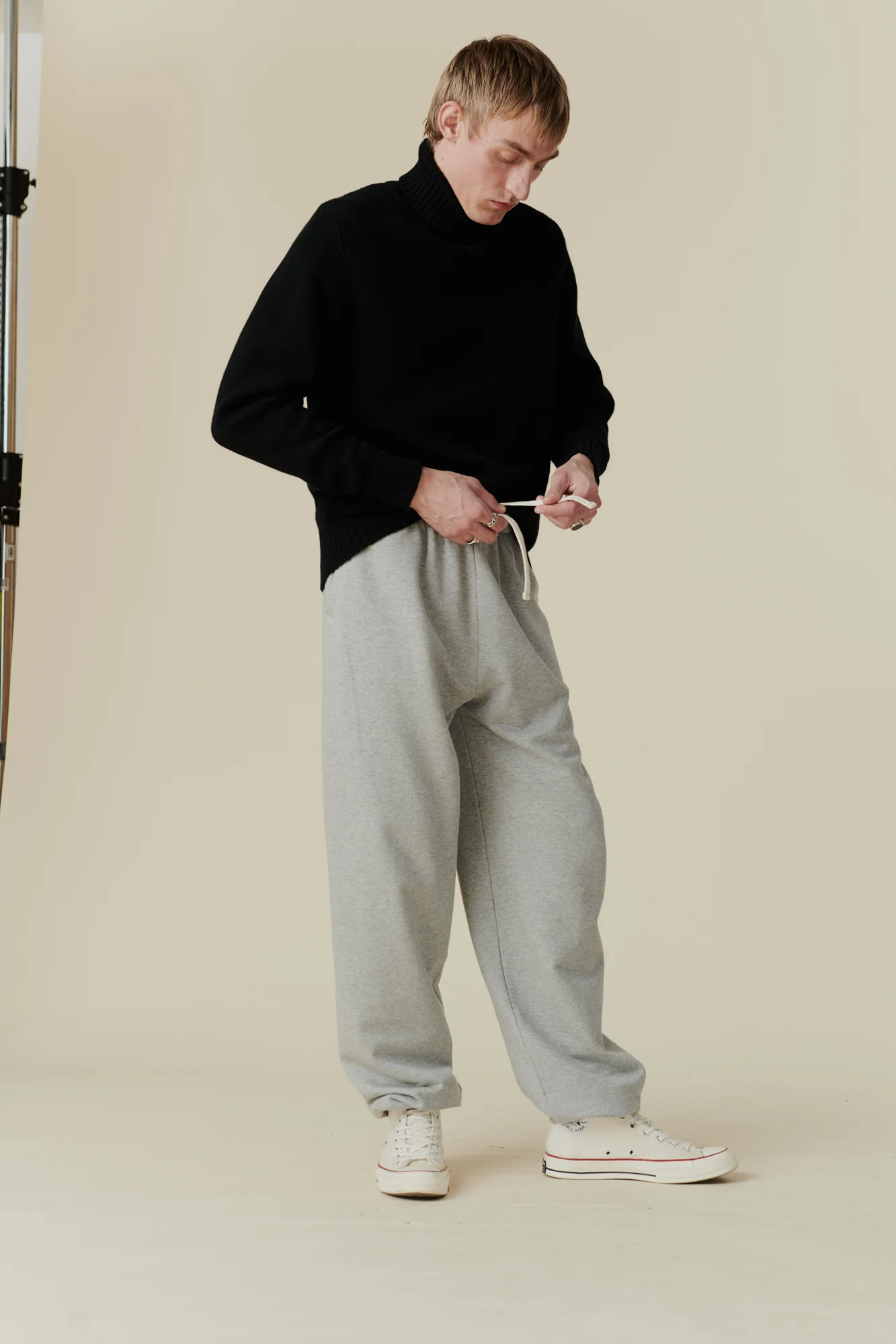 Men's Sweatpants - Grey Marl - Image 3