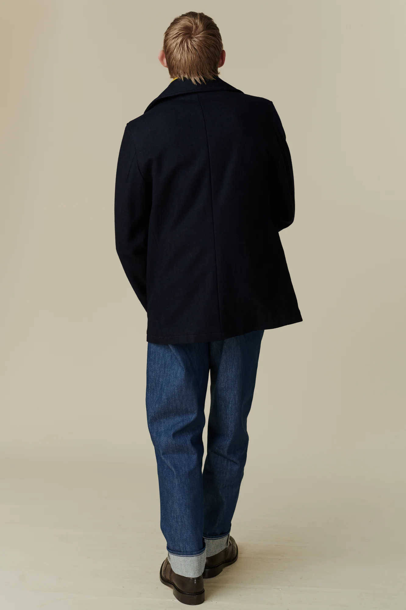 Men's Wool Peacoat - Navy - Image 5
