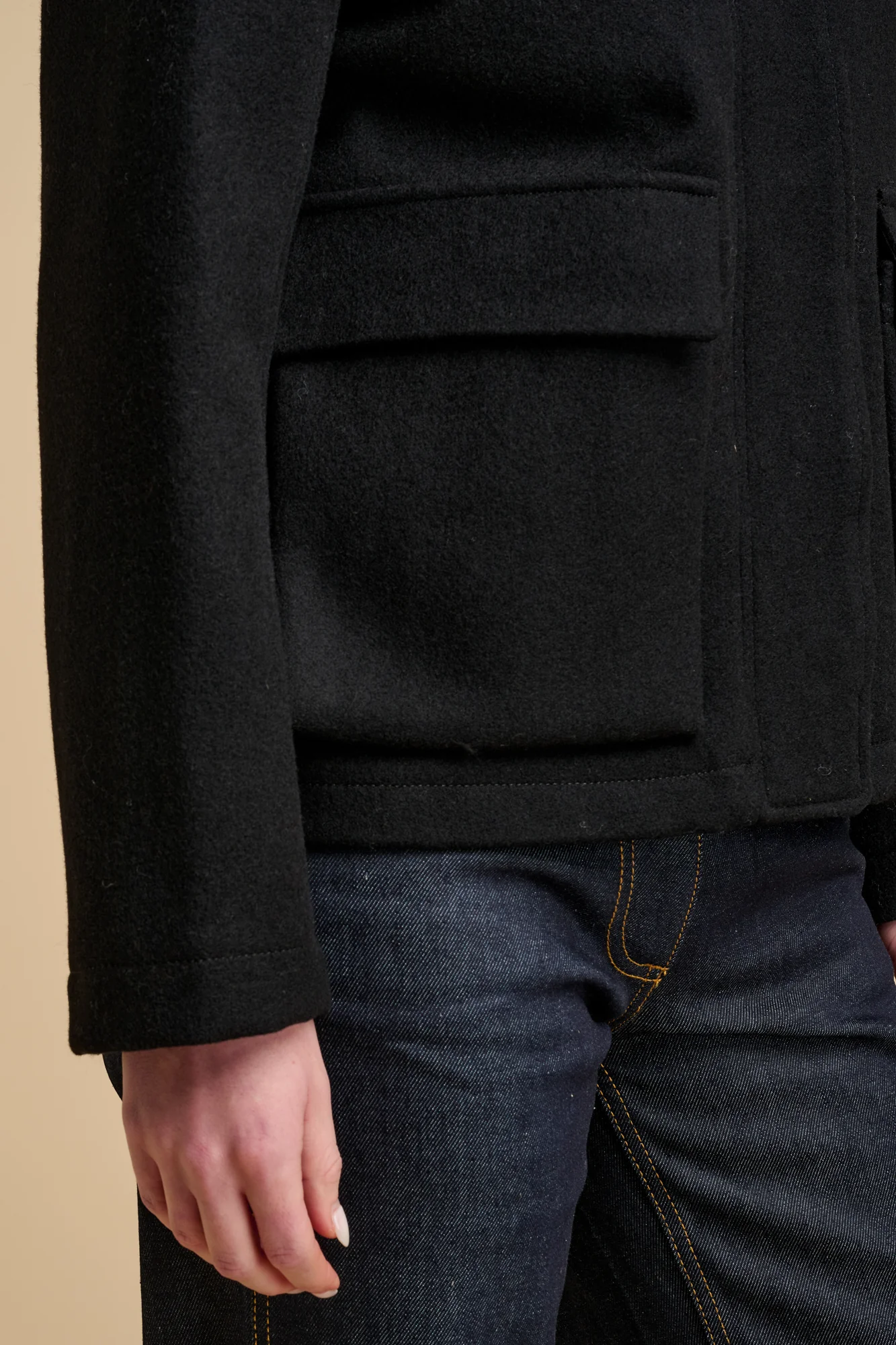 Nancy Short Wool Coat - Black - Image 5