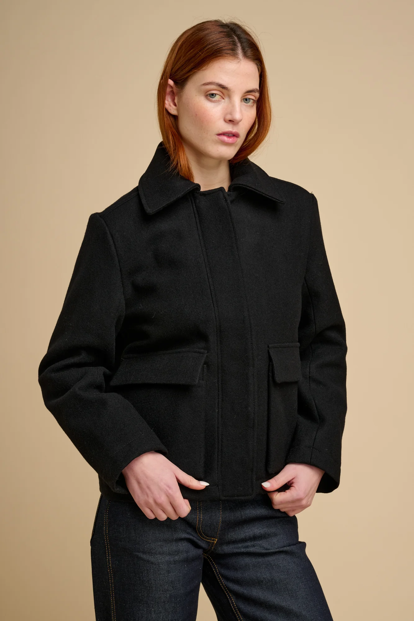Nancy Short Wool Coat - Black - Image 6