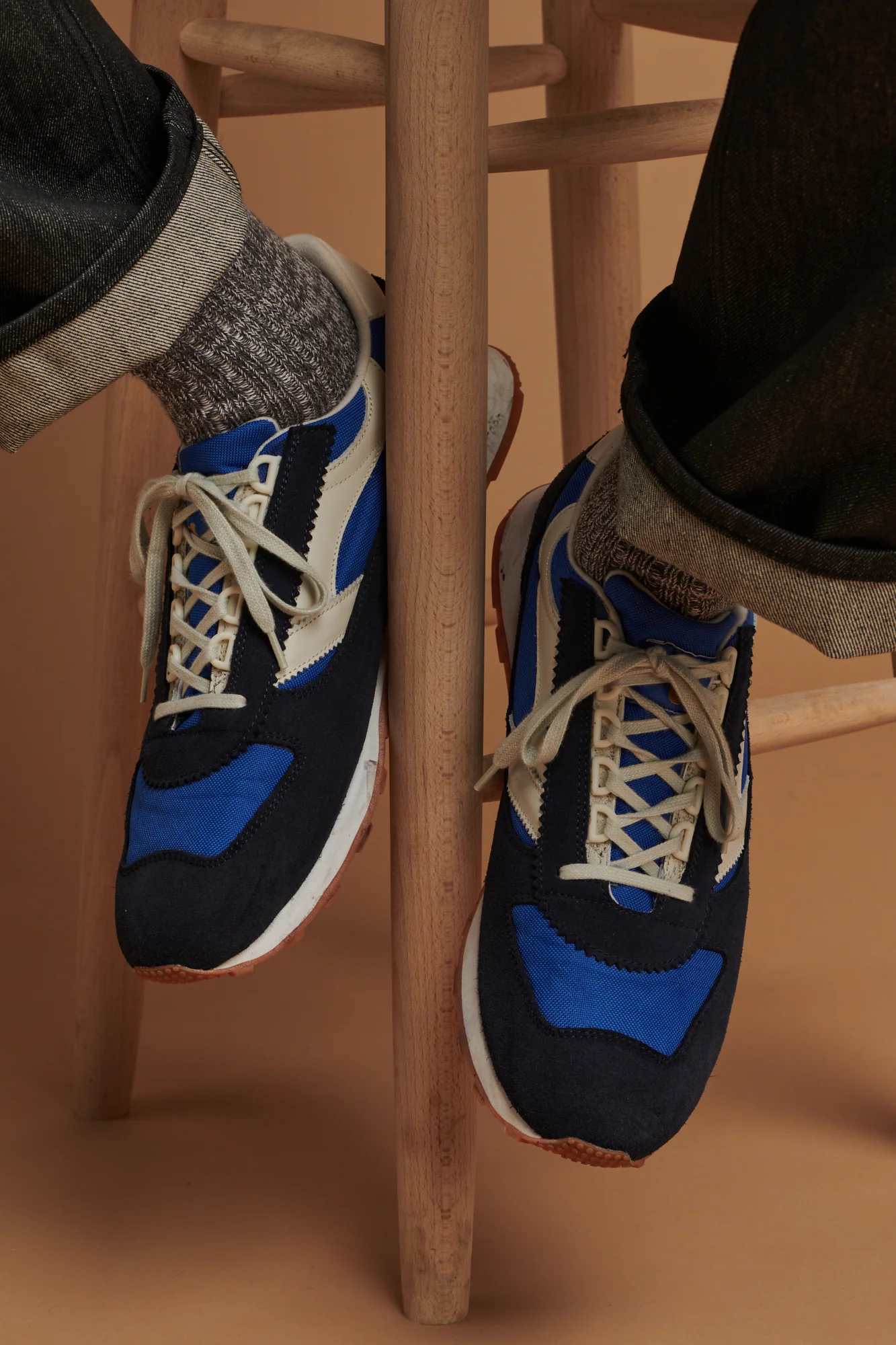 Parlick Trainer - Blue/Navy/Off White