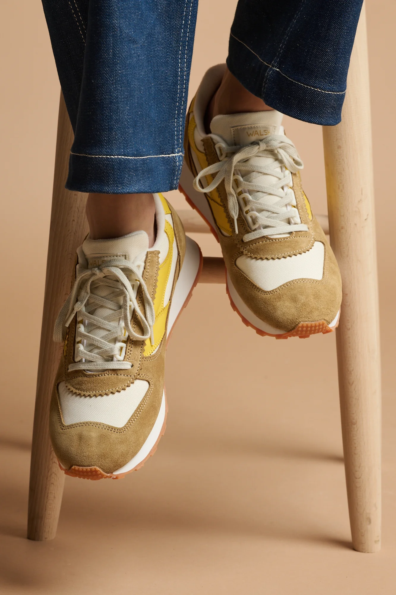 Parlick Trainer - Ivory/Tan/Yellow - Image 2