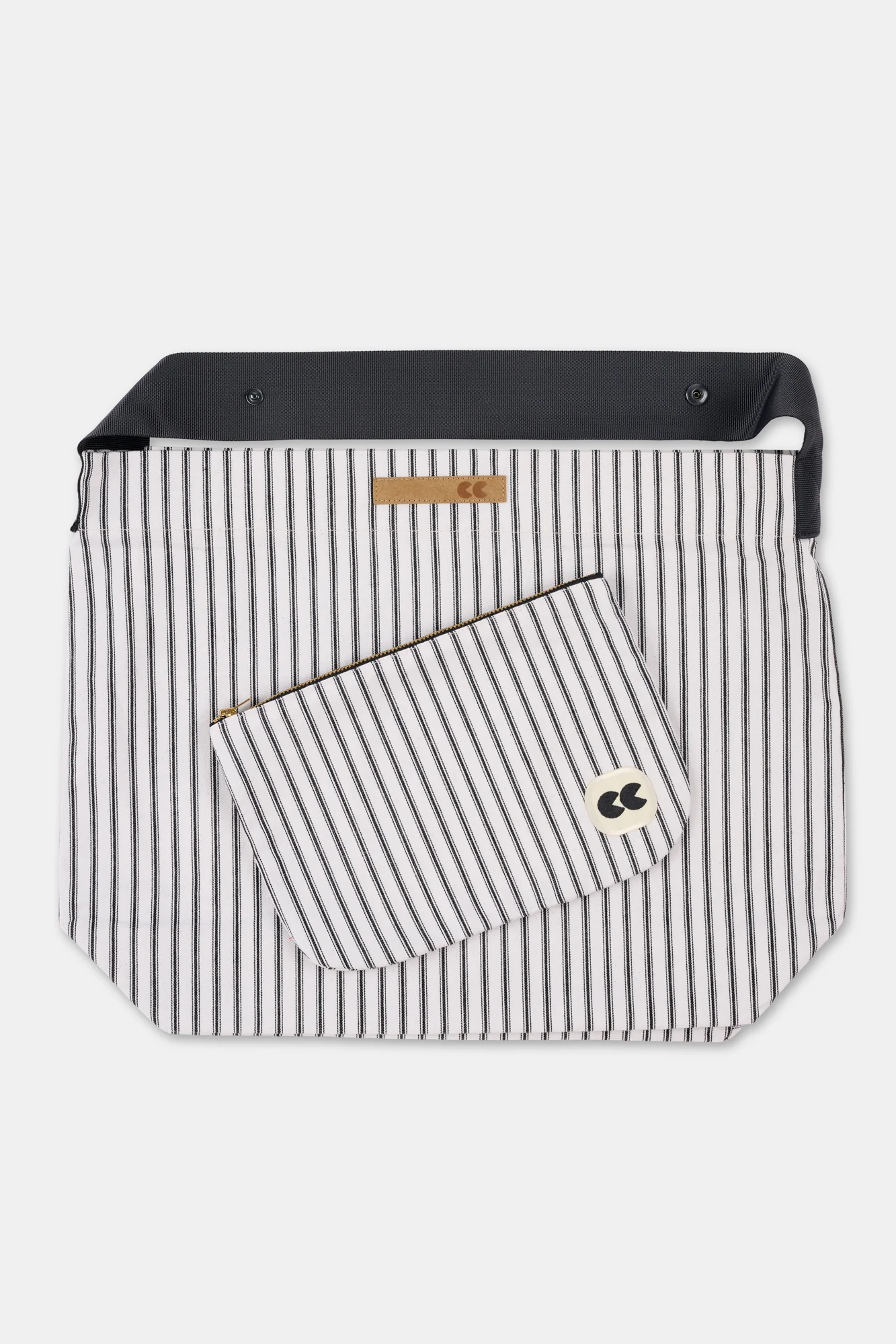 Pouch Small- White/Black Stripe - Image 2
