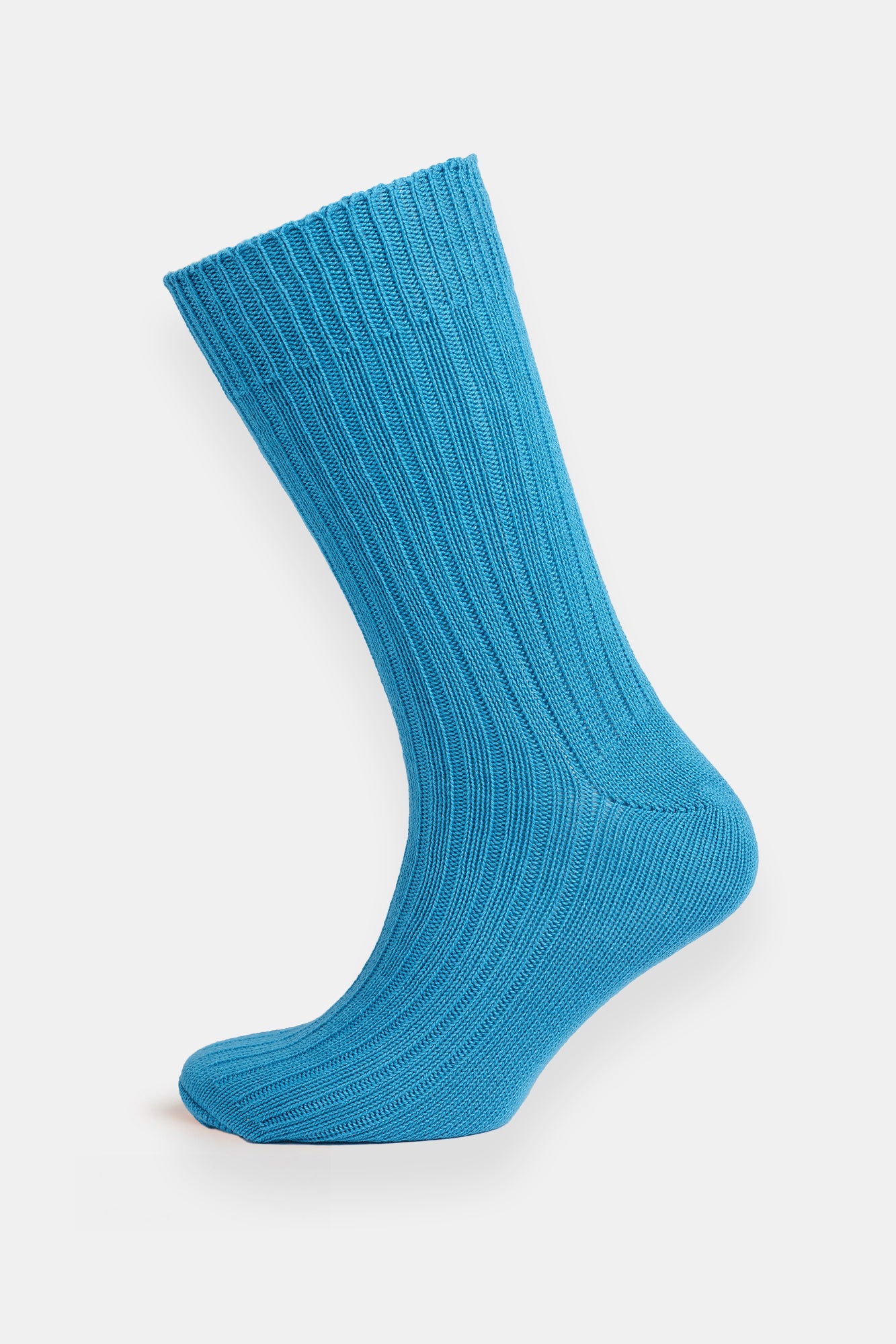 Premium Cotton Sock Rib - Bright Blue