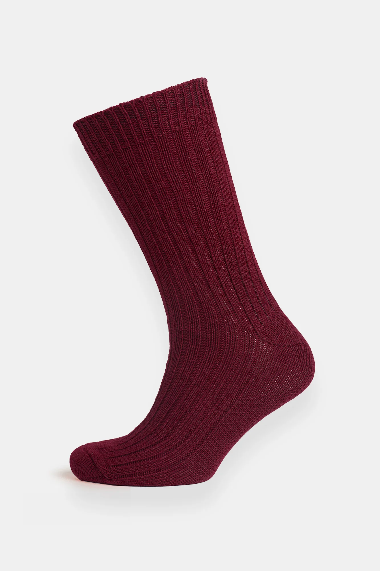 Premium Cotton Sock Rib - Burgundy