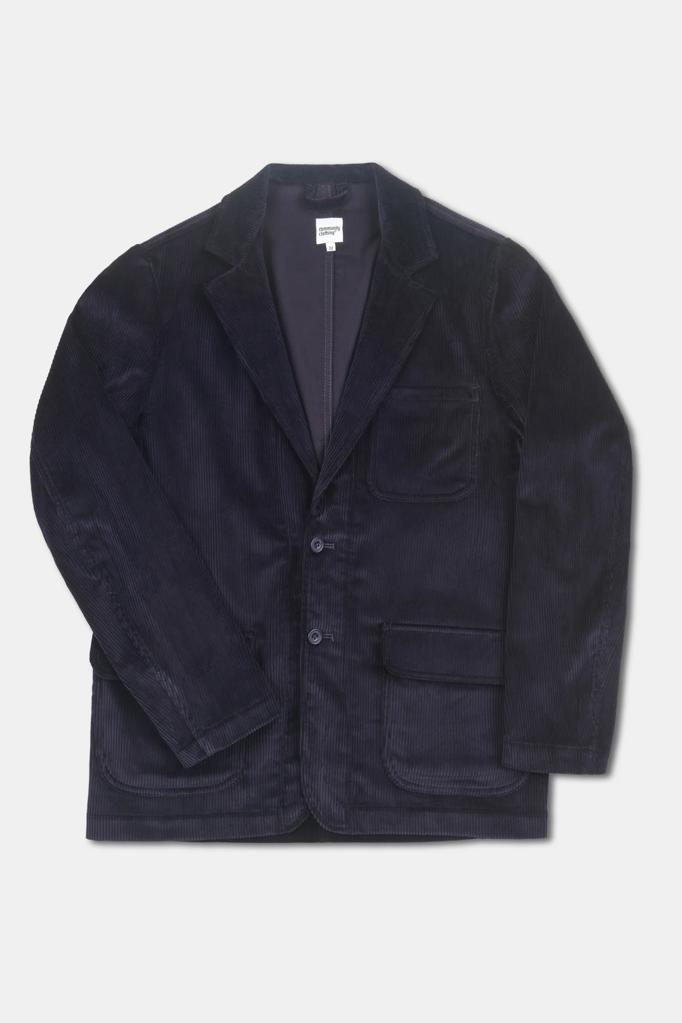 Single Breasted Corduroy James Blazer Navy - Image 2
