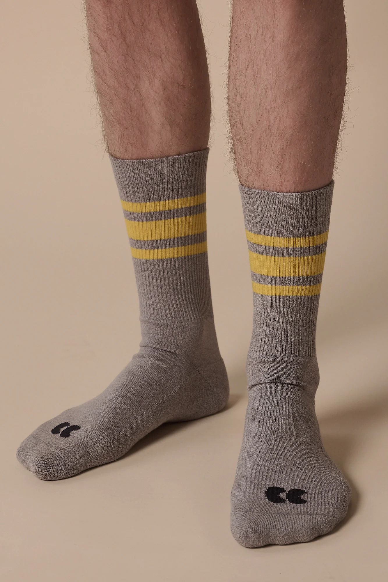 Sports Cotton Sock Calf 3 Pack - Grey/Mixed Stripe - Image 2