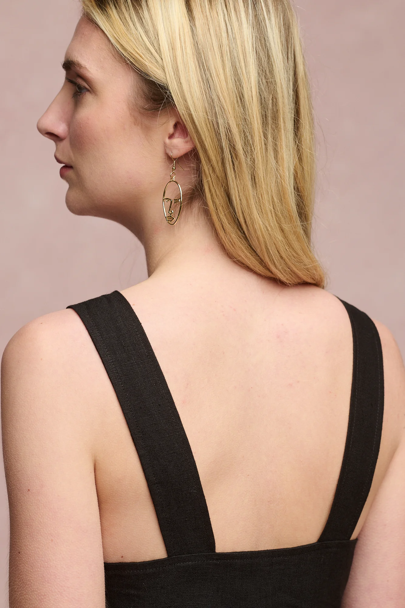 Women's Linen Sun Dress - Black - Image 4