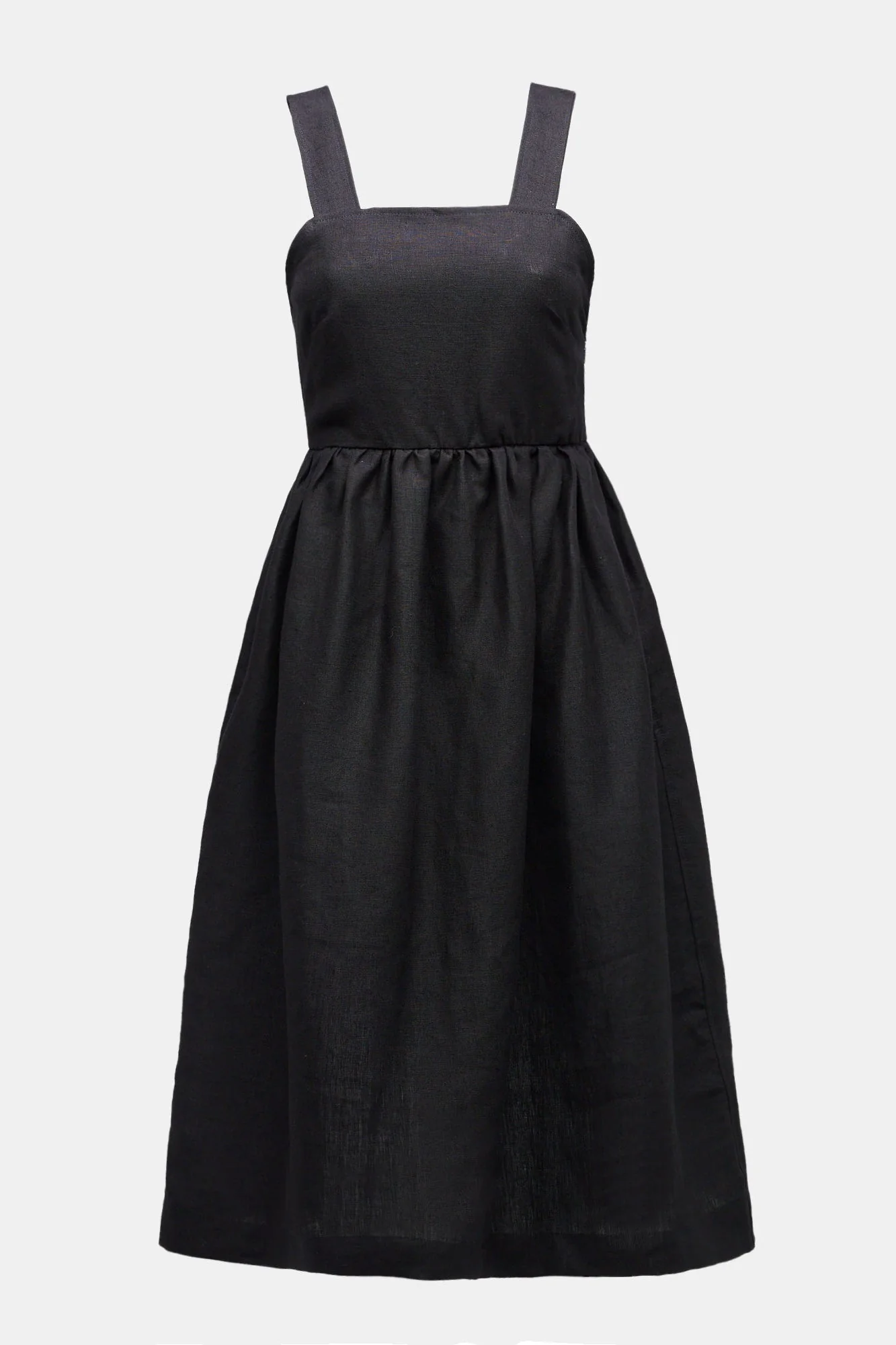 Women's Linen Sun Dress - Black - Image 6