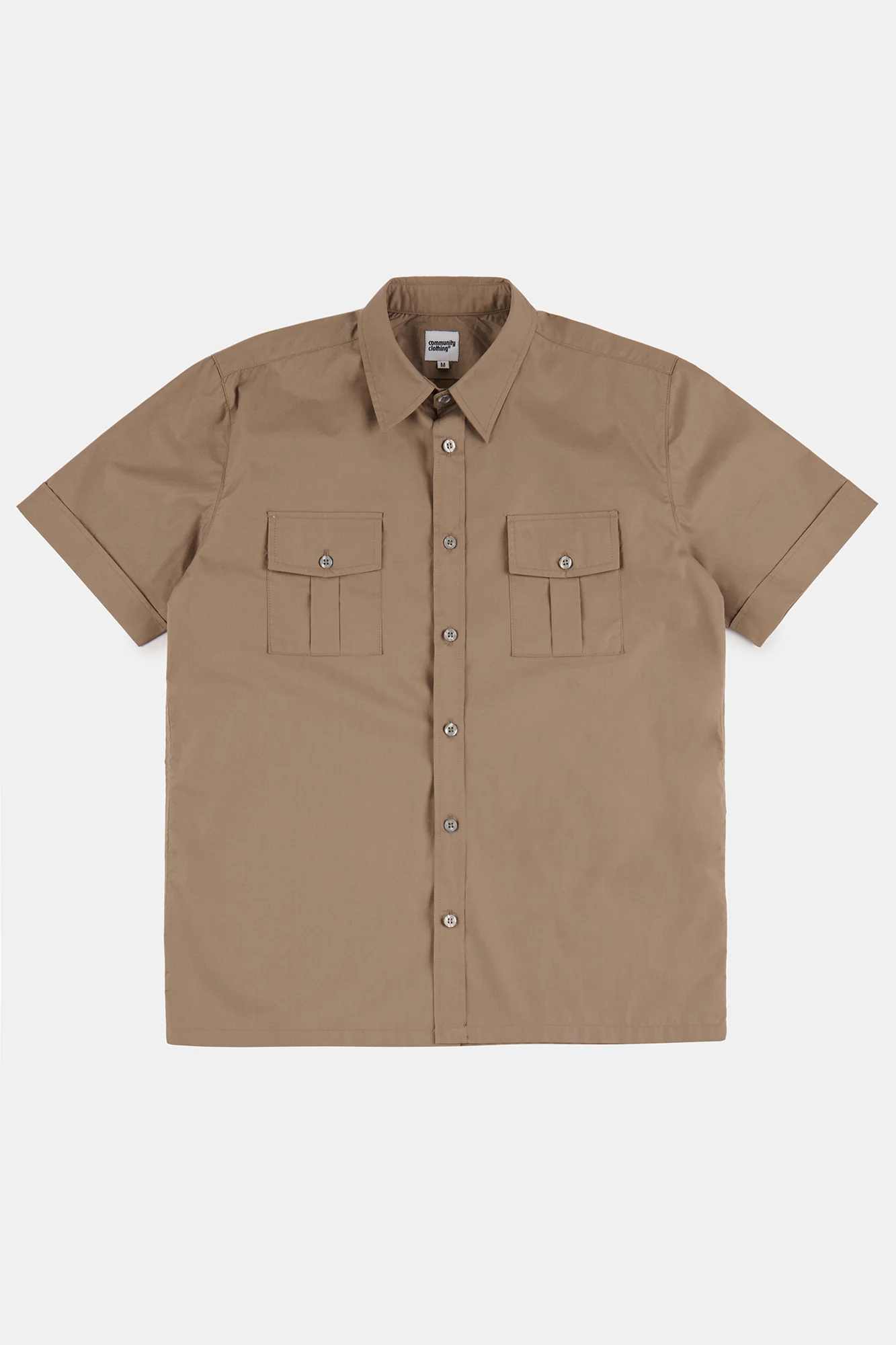 Men's Tom Short Sleeve Military Two Pocket Shirt - Khaki - Image 5